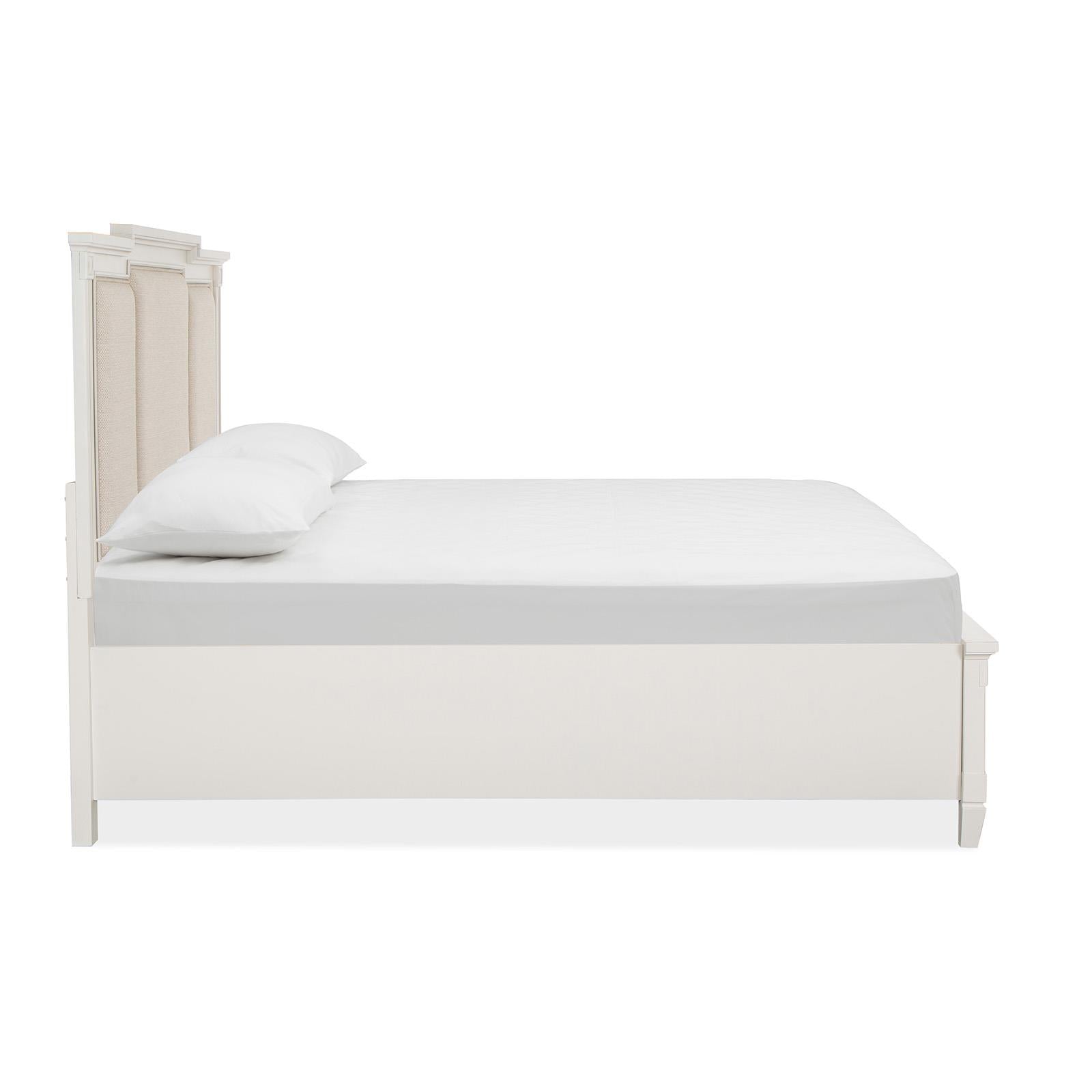 Magnussen Willowbrook B5324-55A Complete Queen Panel Storage Bed w/Upholstered Headboard IMAGE 4