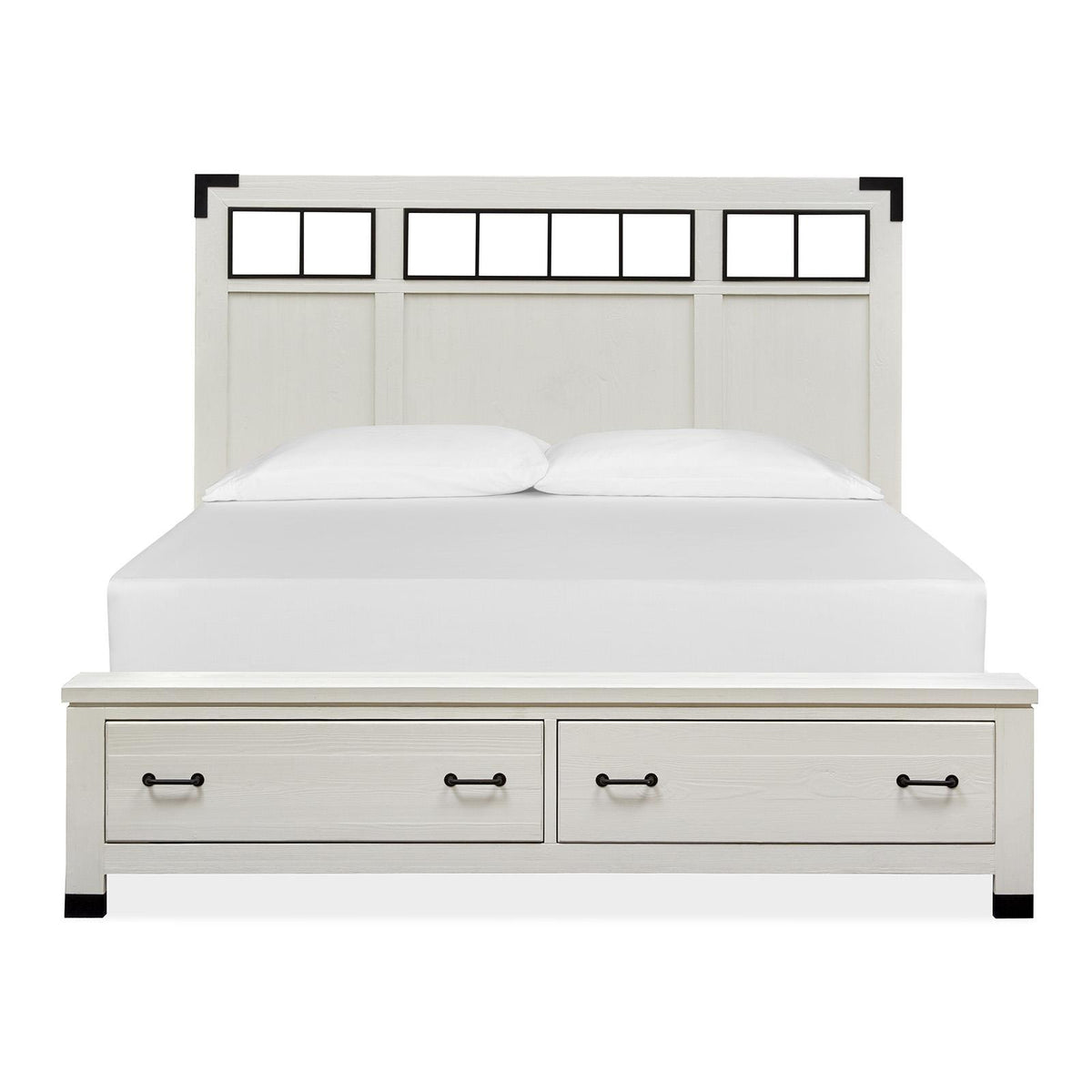 Magnussen Harper Springs B5321-78A California King Panel Storage Bed with Metal/Wood Headboard IMAGE 3