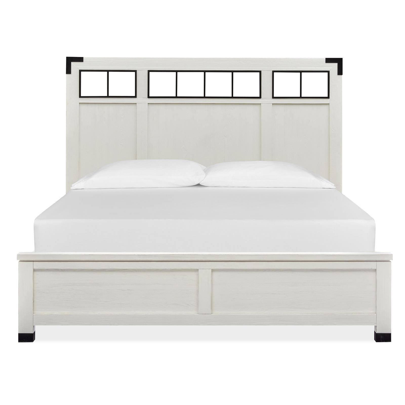 Magnussen Harper Springs B5321-58 Queen Panel Bed with Metal/Wood Headboard IMAGE 2