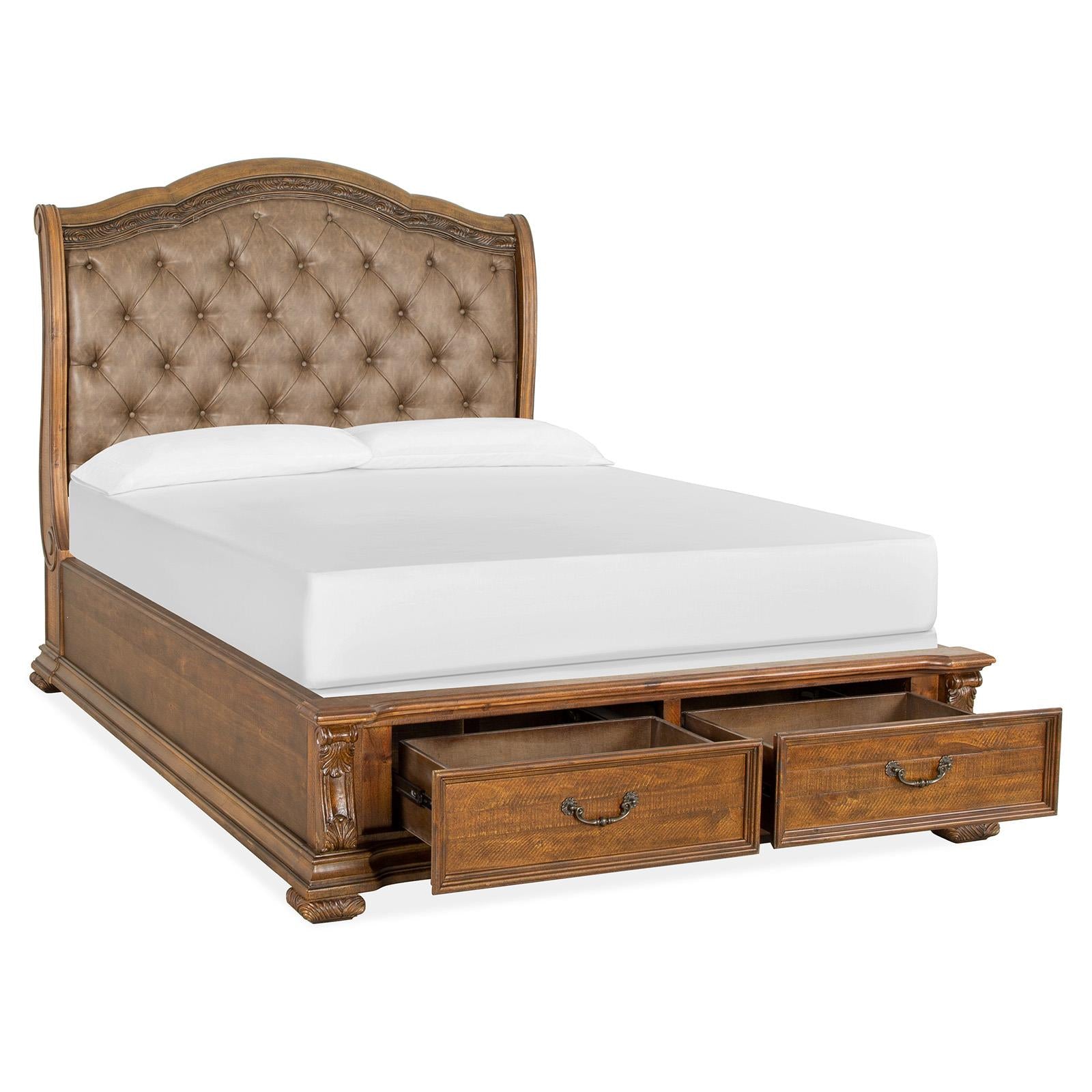 Magnussen Durango B5133-52A Complete Queen Sleigh Storage Bed w/Upholstered HB IMAGE 2