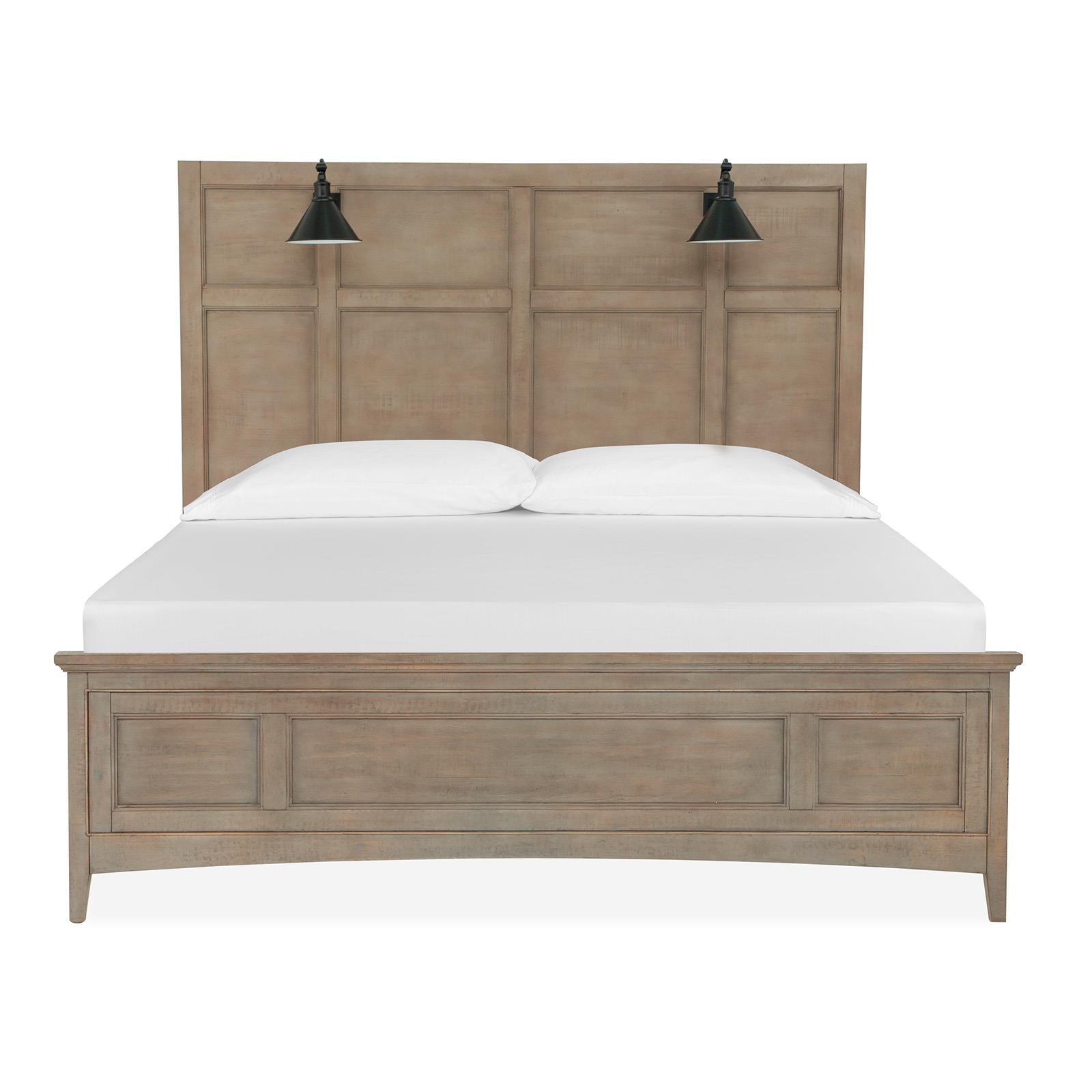Magnussen Paxton Place B4805-69 Complete King Lamp Panel Bed with Regular Rails IMAGE 2