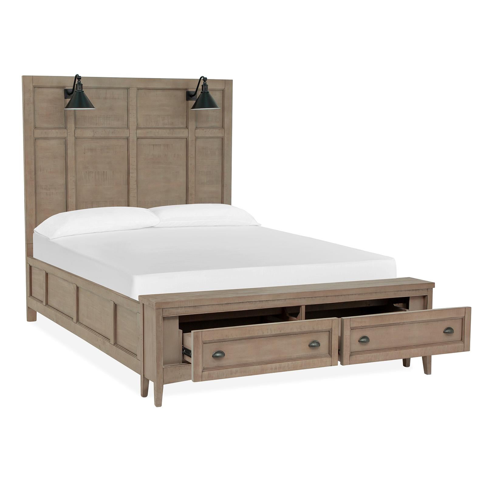 Magnussen Paxton Place B4805-59B Complete Queen Lamp Panel Storage Bed IMAGE 2
