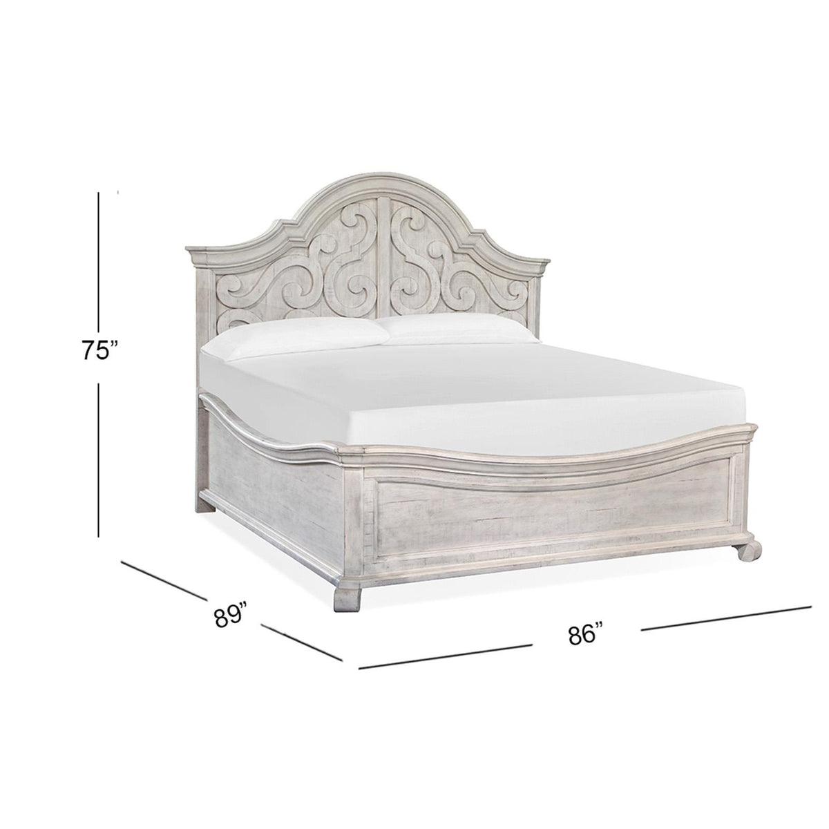 Magnussen Bronwyn B4436-65 Complete King Shaped Panel Bed IMAGE 3