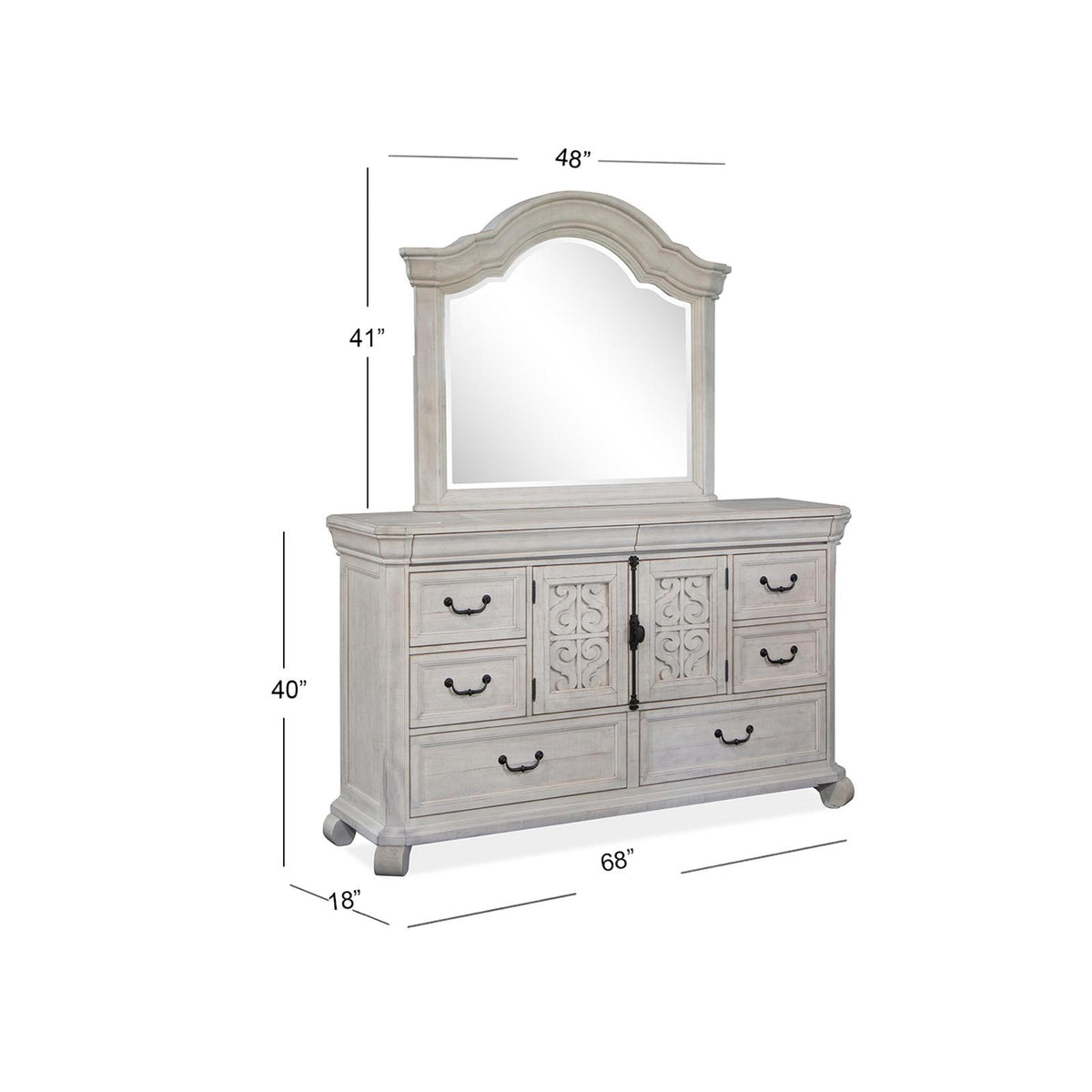Magnussen Bronwyn B4436-45 Shaped Mirror IMAGE 3