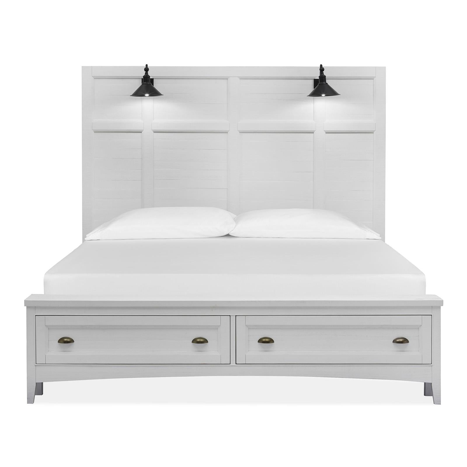 Magnussen Heron Cove B4400-69B Complete King Lamp Panel Storage Bed IMAGE 3
