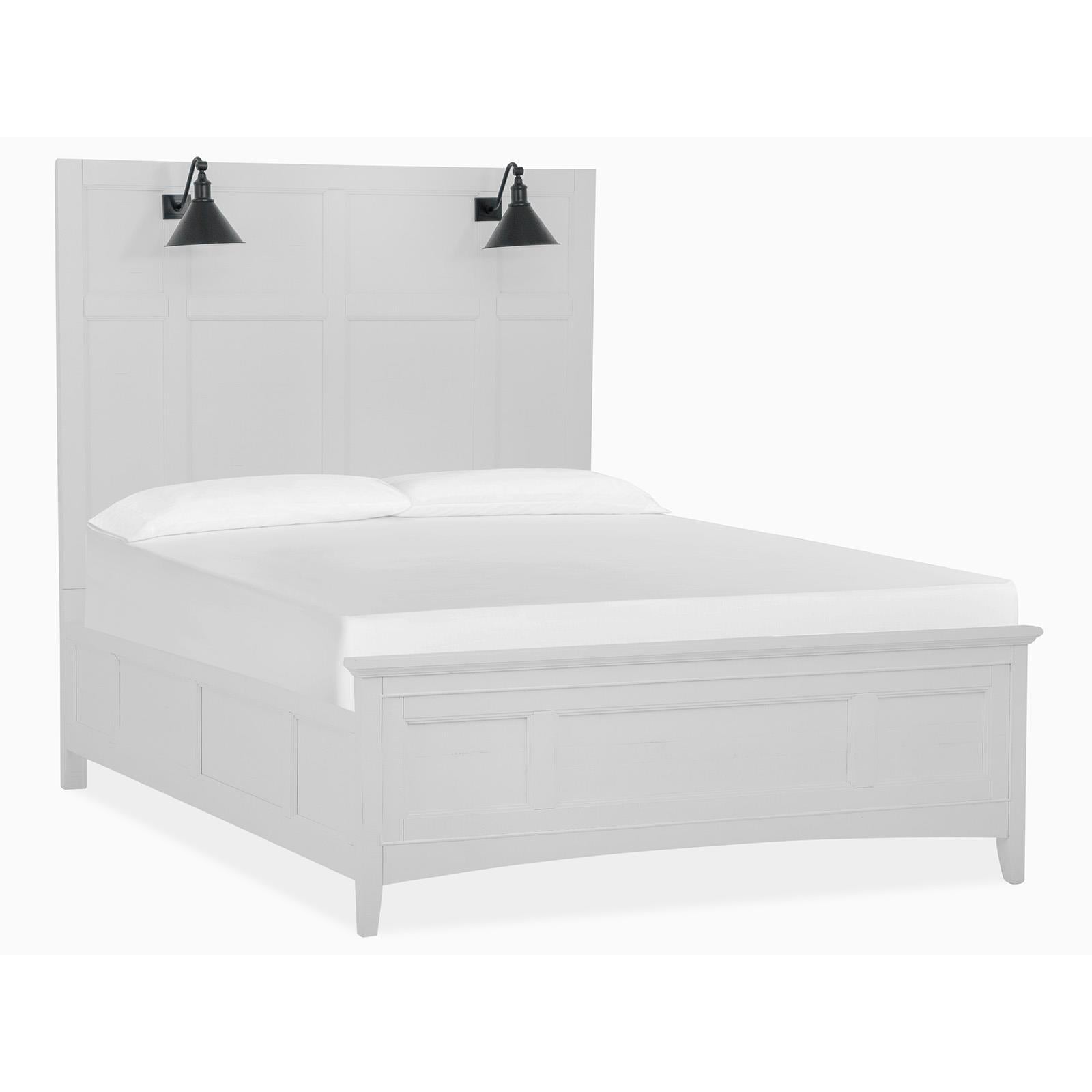 Magnussen Heron Cove B4400-59 Complete Queen Lamp Panel Bed with Regular Rails IMAGE 1