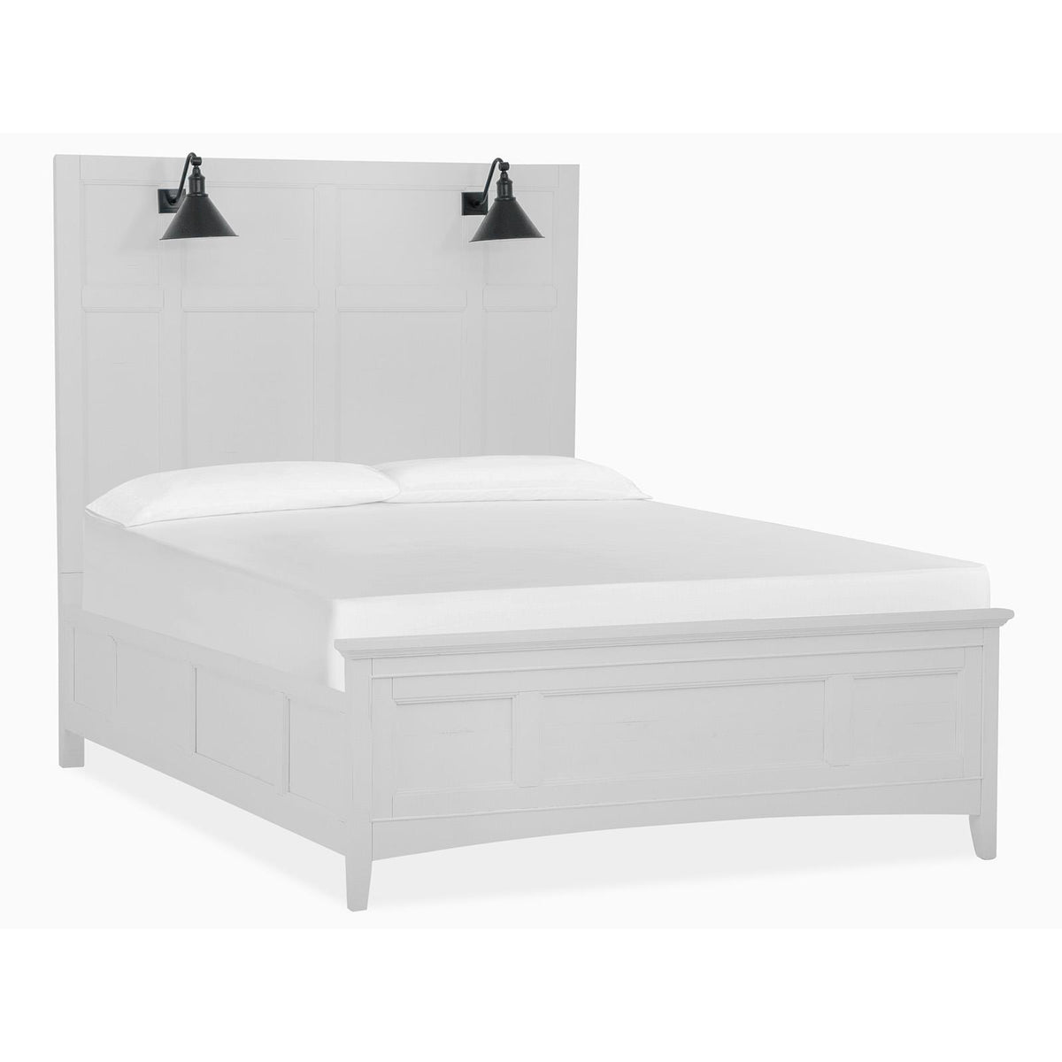 Magnussen Heron Cove B4400-59 Complete Queen Lamp Panel Bed with Regular Rails IMAGE 1