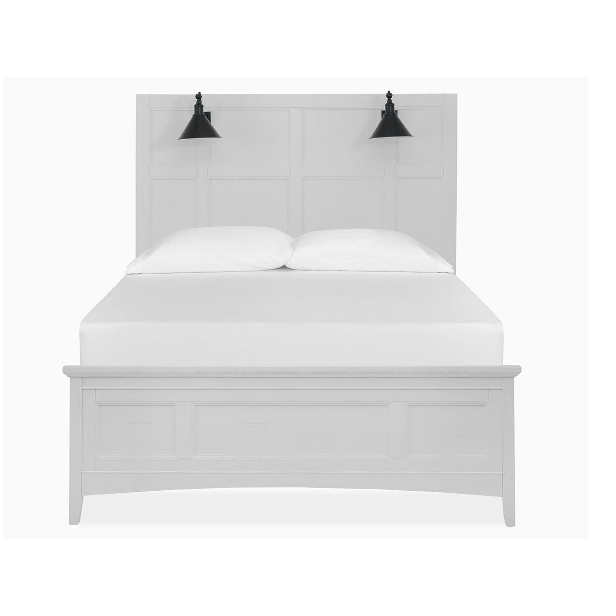 Magnussen Heron Cove B4400-59 Complete Queen Lamp Panel Bed with Regular Rails IMAGE 2