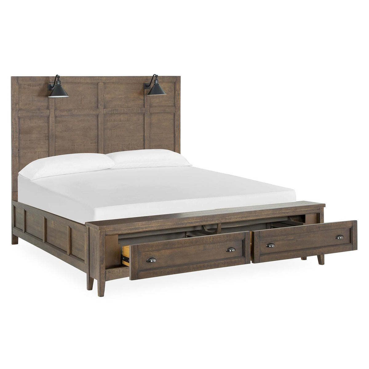 Magnussen Bay Creek B4398-79B California King Lamp Panel Storage Bed IMAGE 2