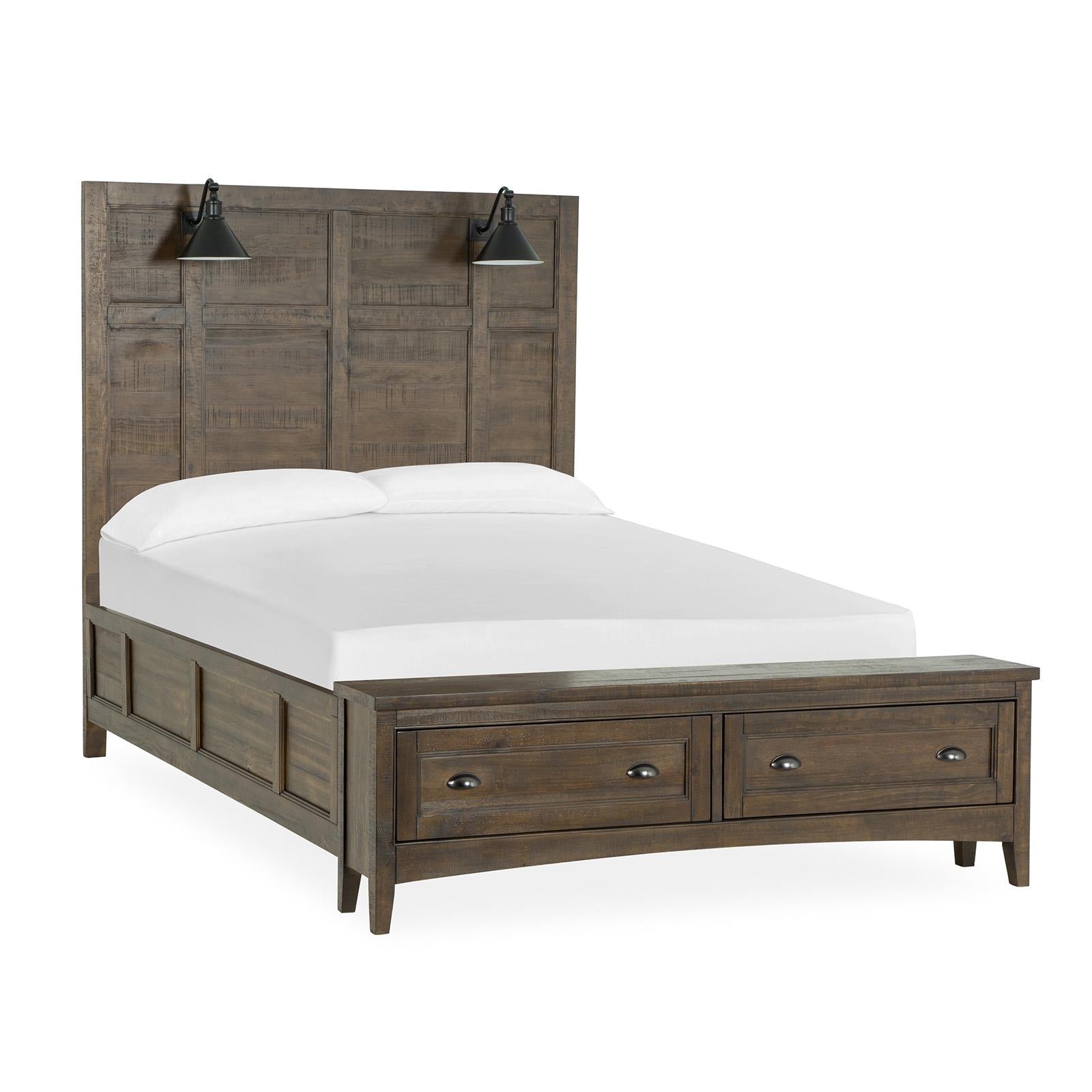 Magnussen Bay Creek B4398-59B Queen Lamp Panel Storage Bed IMAGE 1