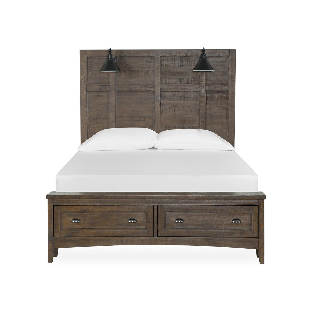 Magnussen Bay Creek B4398-59B Queen Lamp Panel Storage Bed IMAGE 3