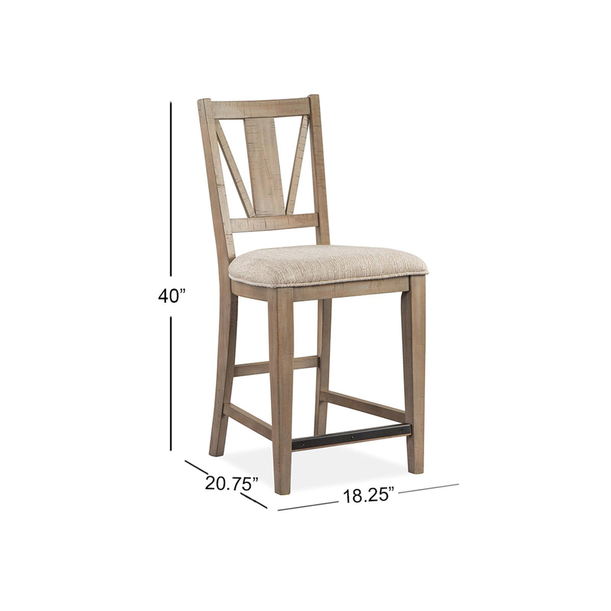 Magnussen Paxton Place D4805-82 Counter Chair with Upholstered Seat IMAGE 7