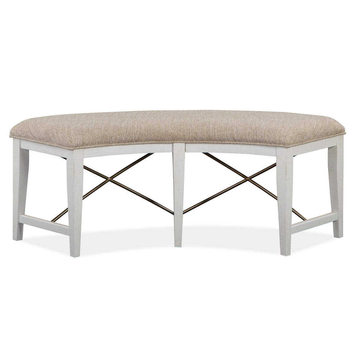 Magnussen Heron Cove D4400-67 Curved Bench with Upholstered Seat IMAGE 2