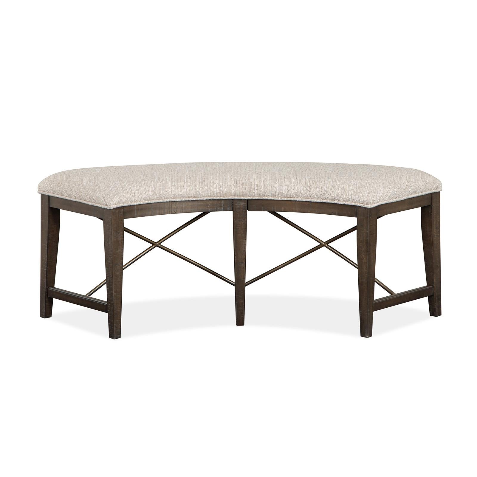 Magnussen Westley Falls D4399-67 Curved Bench with Upholstered Seat IMAGE 2