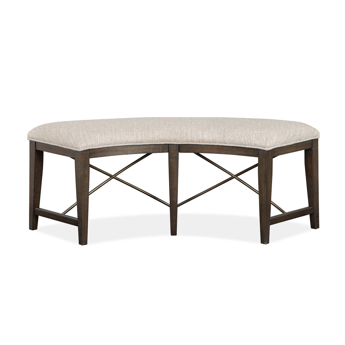 Magnussen Westley Falls D4399-67 Curved Bench with Upholstered Seat IMAGE 2