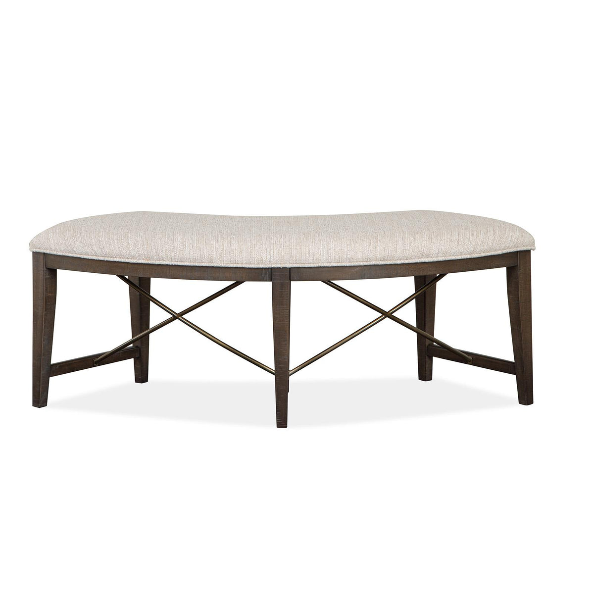 Magnussen Westley Falls D4399-67 Curved Bench with Upholstered Seat IMAGE 3