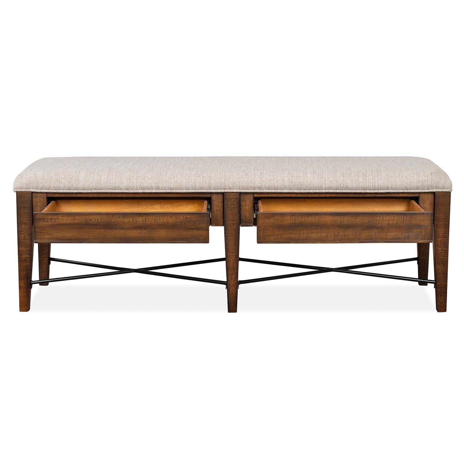 Magnussen Bay Creek D4398-68 Bench with Upholstered Seat IMAGE 4