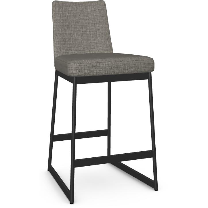 Amisco Zola 40342 Counter Height Non Swivel Stool - Black Coral/Serenity IMAGE 1