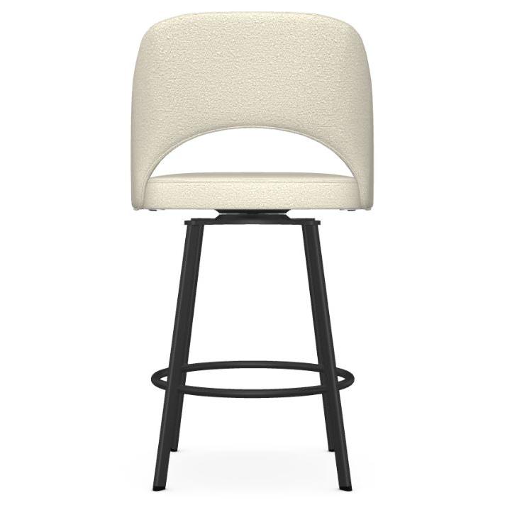 Amisco Scarlett 41344 Counter Height Swivel Stool - Black Coral/Sheep IMAGE 5
