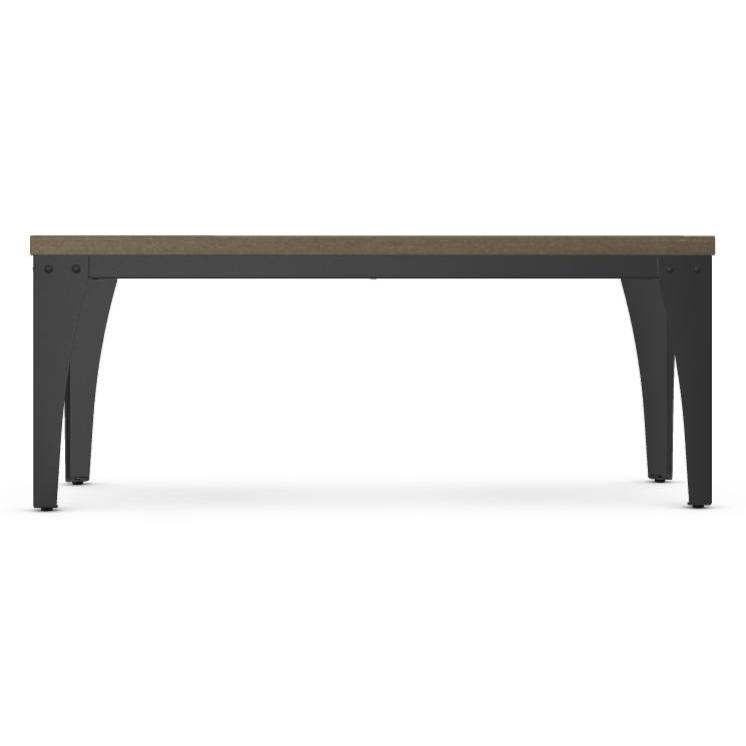 Amisco Upright 30408B Bench with Wood Seat - Black Coral/Verdastro IMAGE 2