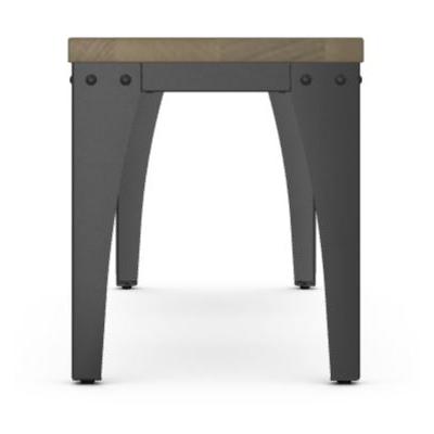 Amisco Upright 30408B Bench with Wood Seat - Black Coral/Verdastro IMAGE 3