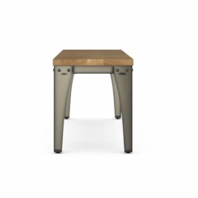 Amisco Upright 30410 Bench with Wood Seat - Harley/Sand Dust IMAGE 3