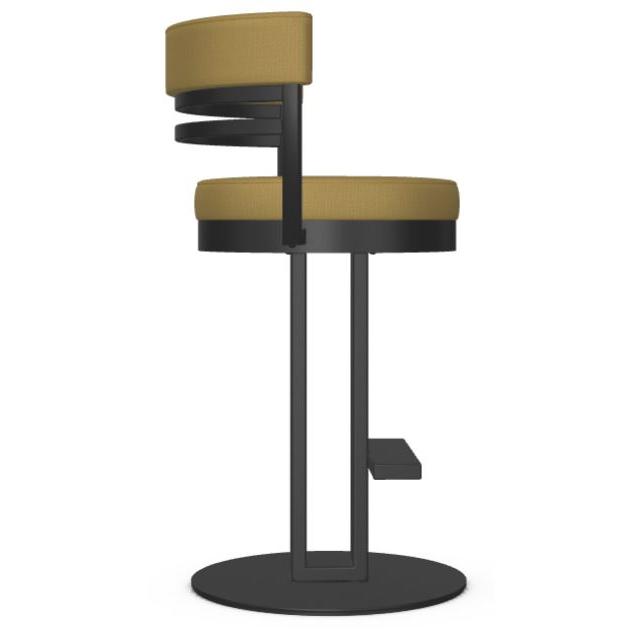Amisco Sunny 41575-26 Counter Height Swivel Stool - Black Coral/Mustard IMAGE 3