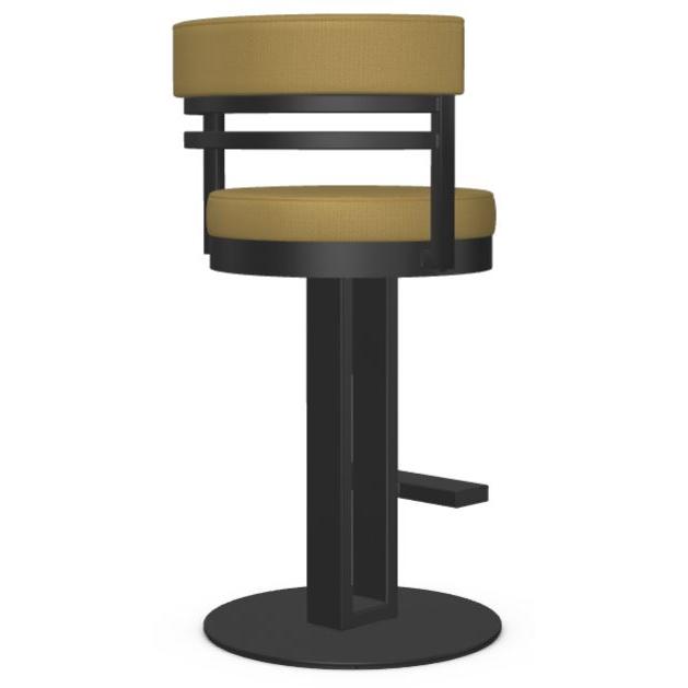 Amisco Sunny 41575-26 Counter Height Swivel Stool - Black Coral/Mustard IMAGE 4