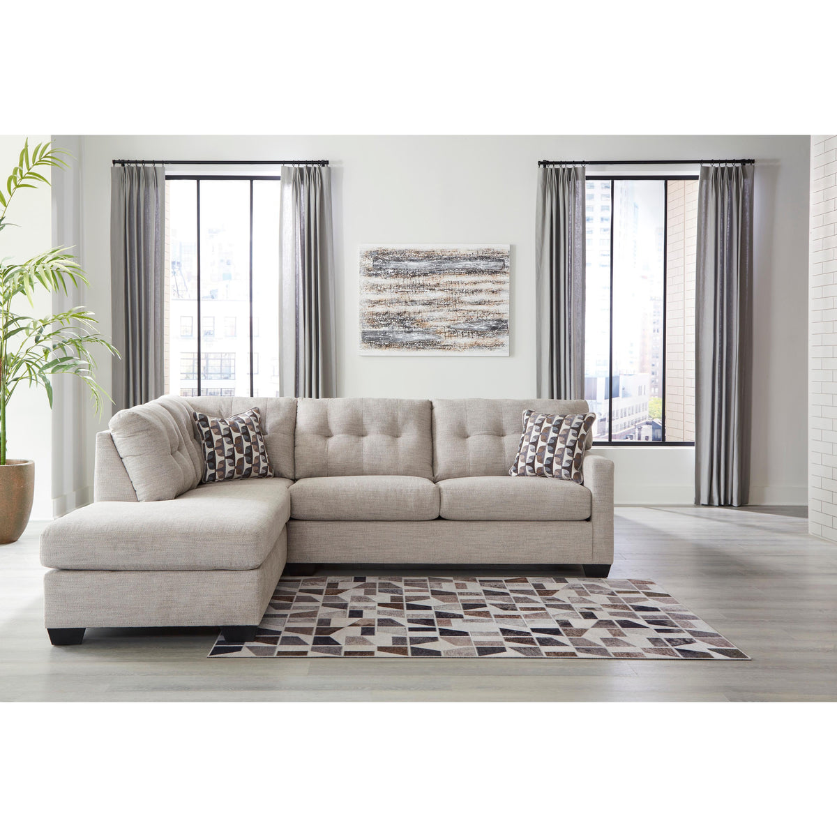 Signature Design by Ashley Mahoney 31004S1 2 pc Sectional with Chaise IMAGE 2