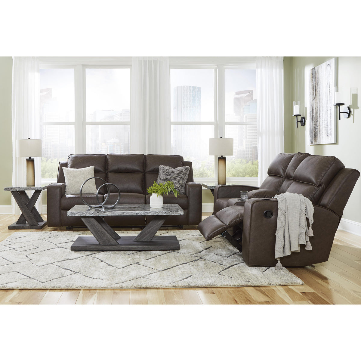 Signature Design by Ashley Lavenhorne 6330694 Double Reclining Loveseat with Console IMAGE 14