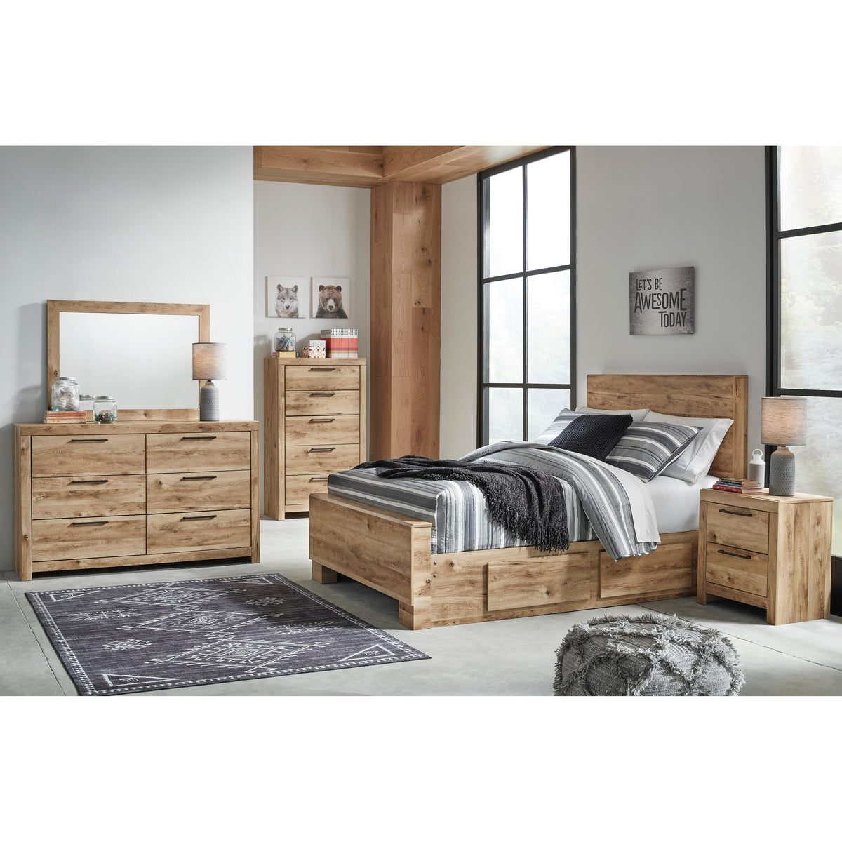 Signature Design by Ashley Hyanna B1050B25 Full Panel Bed with 1 Side Storage IMAGE 6