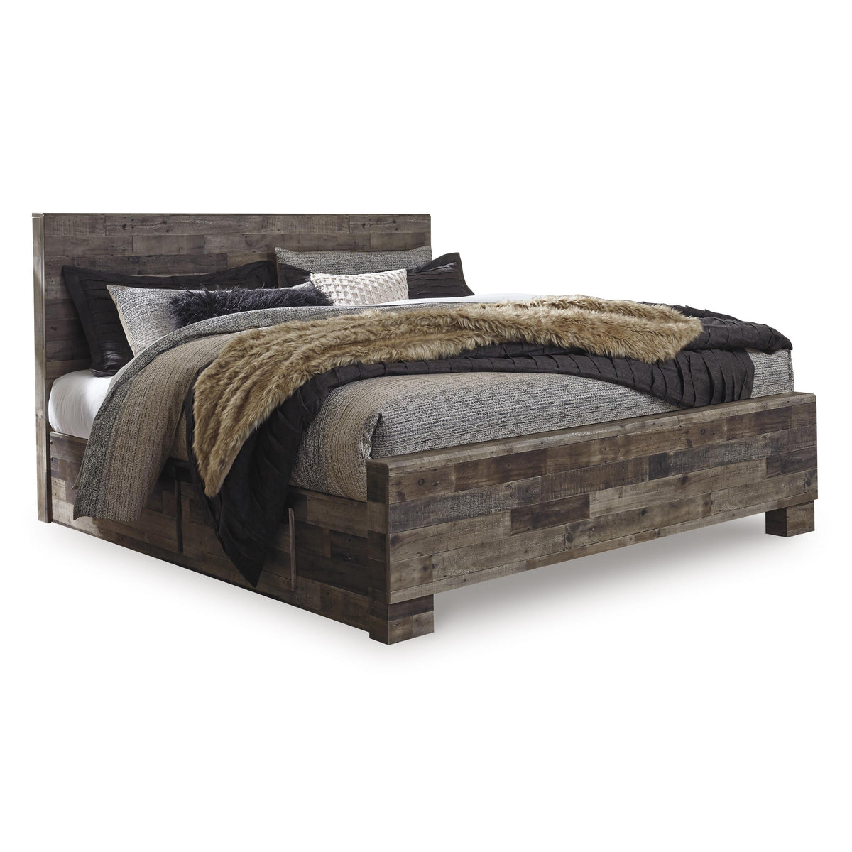 Signature Design by Ashley Derekson B200B44 King Panel Bed with 2 Side Storage IMAGE 1