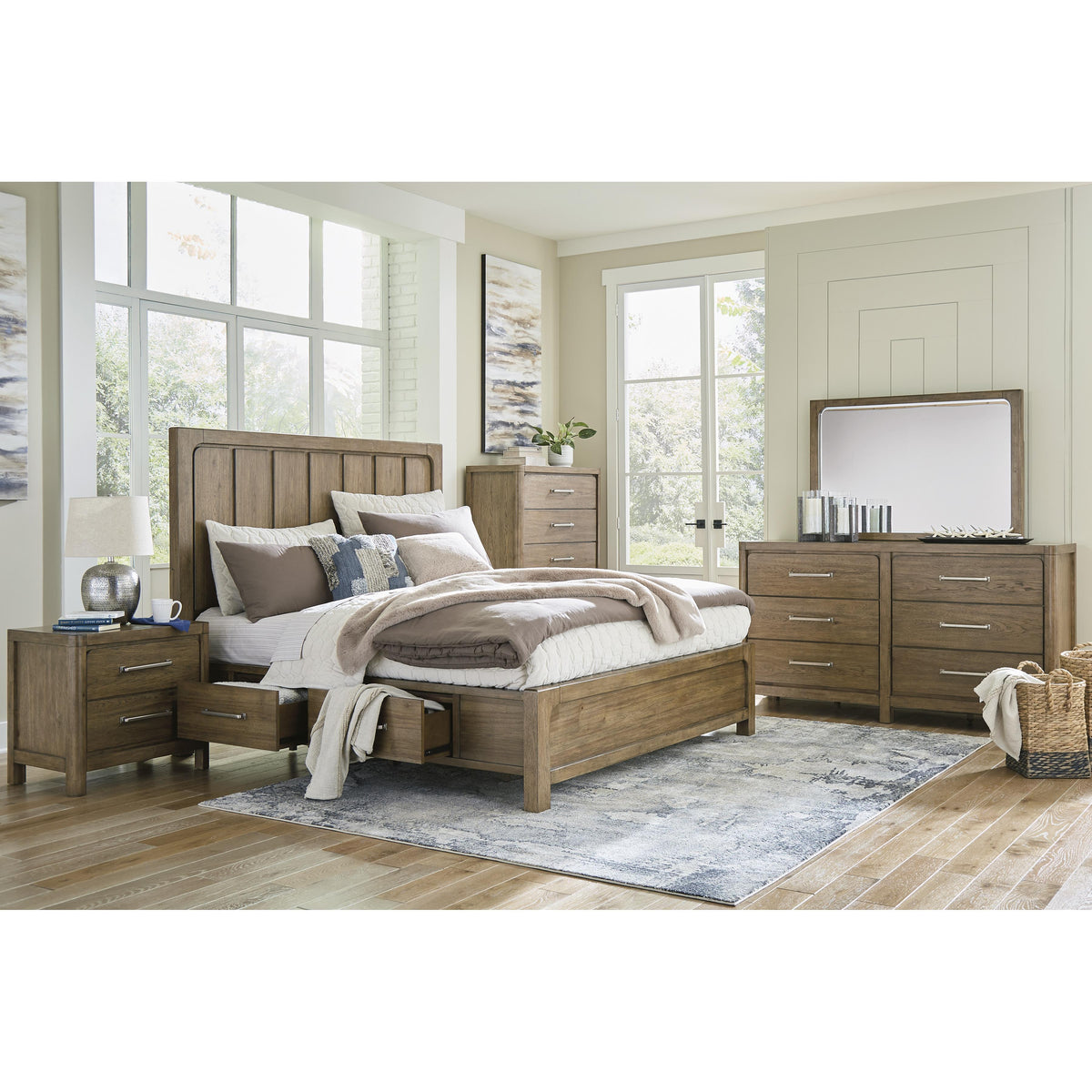 Signature Design by Ashley Cabalynn B974B4 Queen Panel Bed with Storage IMAGE 10