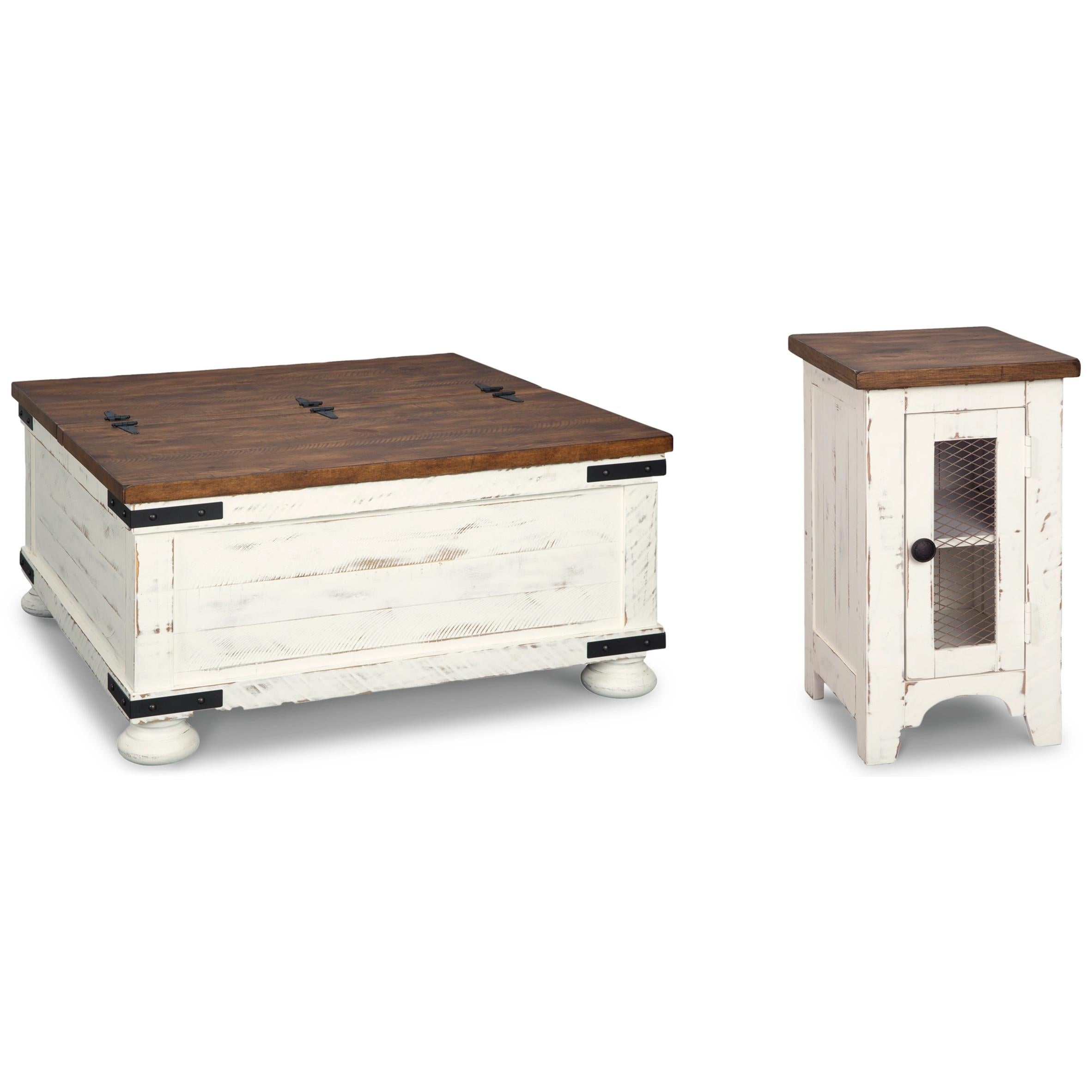 Signature Design by Ashley Wystfield T459T4 Coffee Table and Chairside End Table IMAGE 1