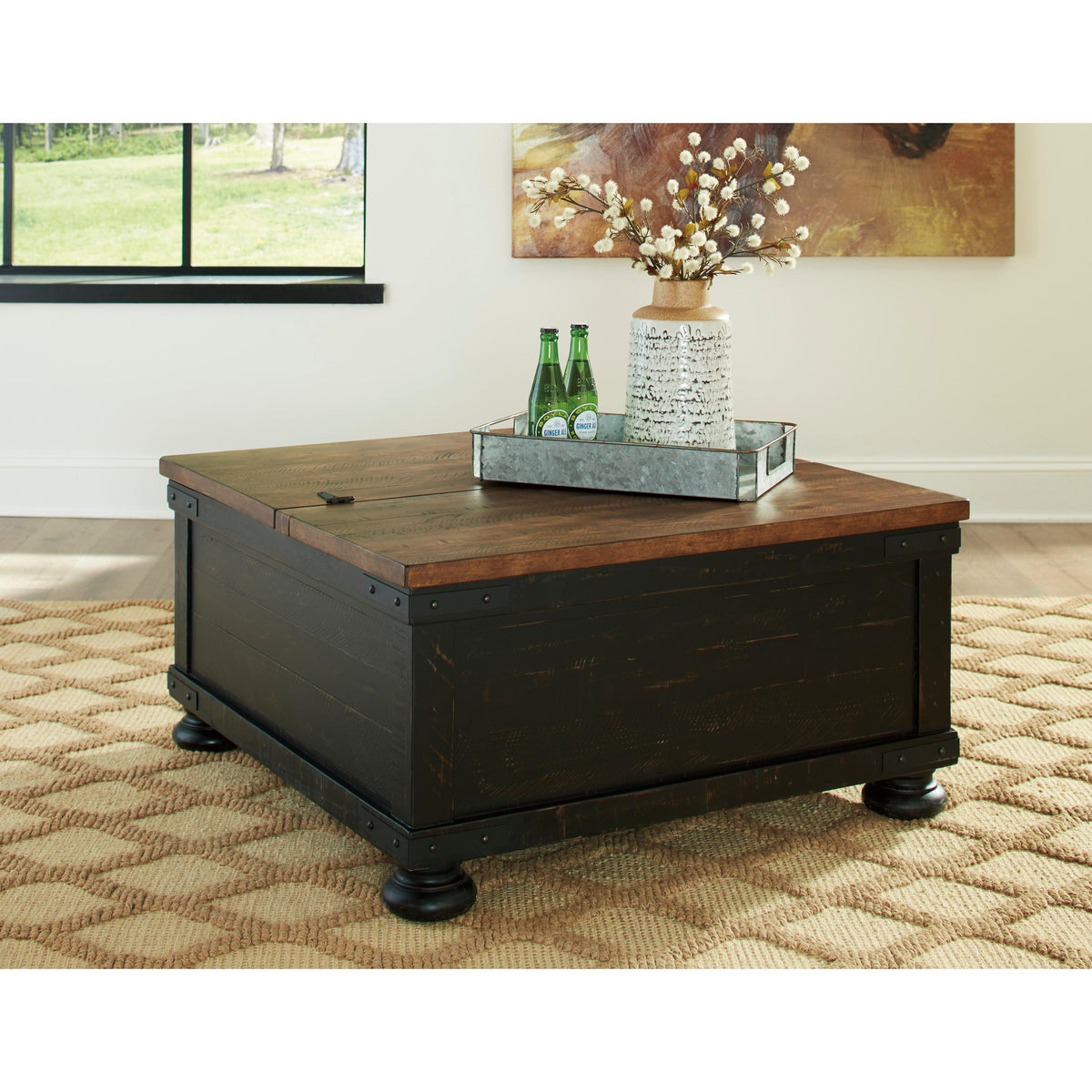 Signature Design by Ashley Valebeck T468T1 Coffee Table and 2 Chairside End Tables IMAGE 2