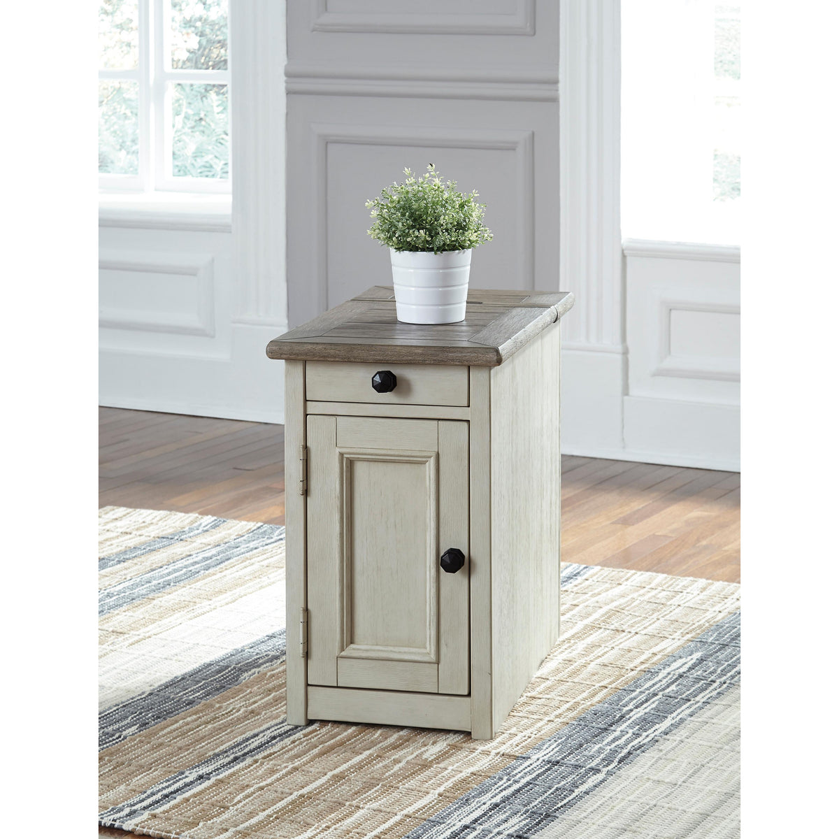 Signature Design by Ashley Bolanburg T637T2 Coffee Table and 2 Chairside End Tables IMAGE 3