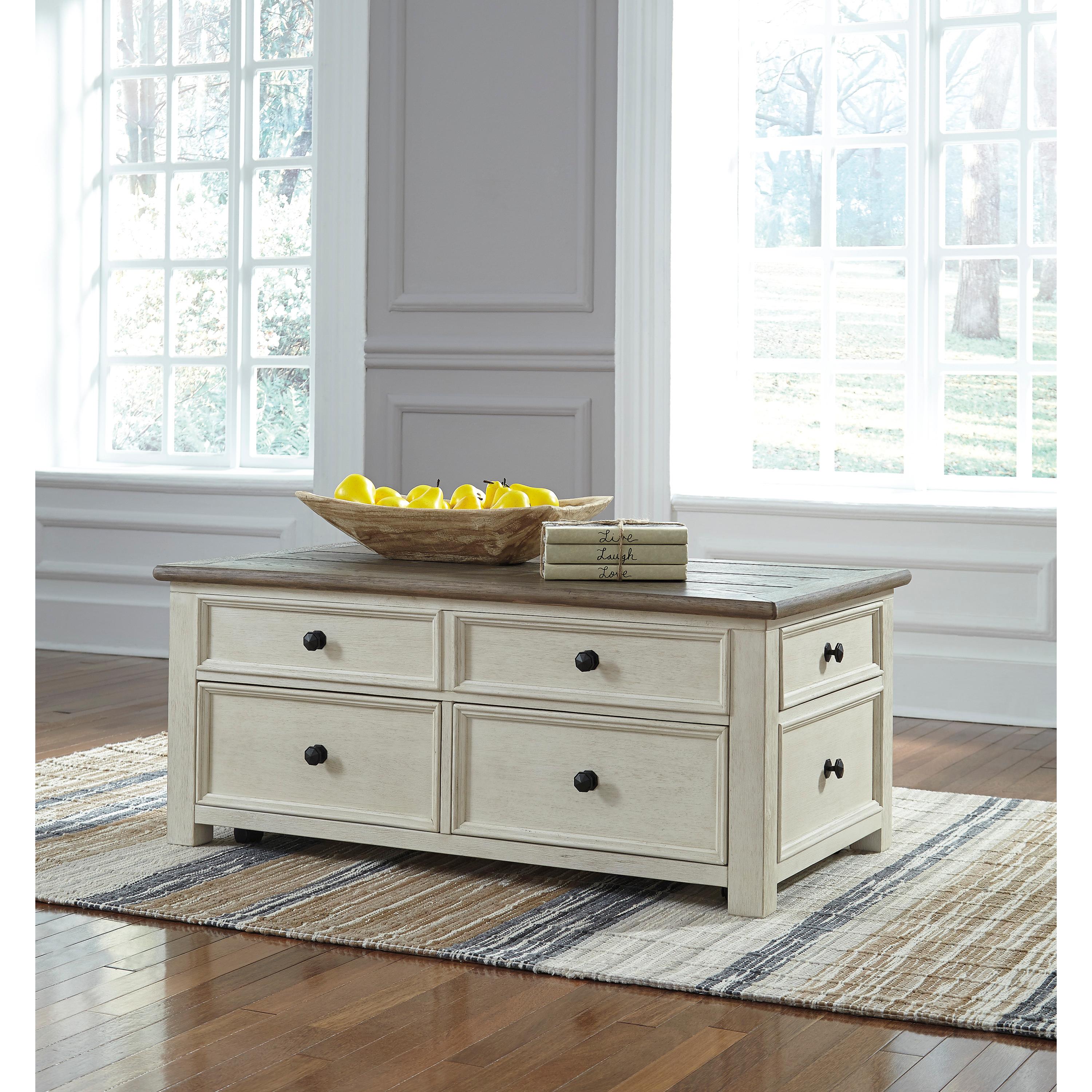 Signature Design by Ashley Bolanburg T637T3 Coffee Table and 2 End Tables IMAGE 2
