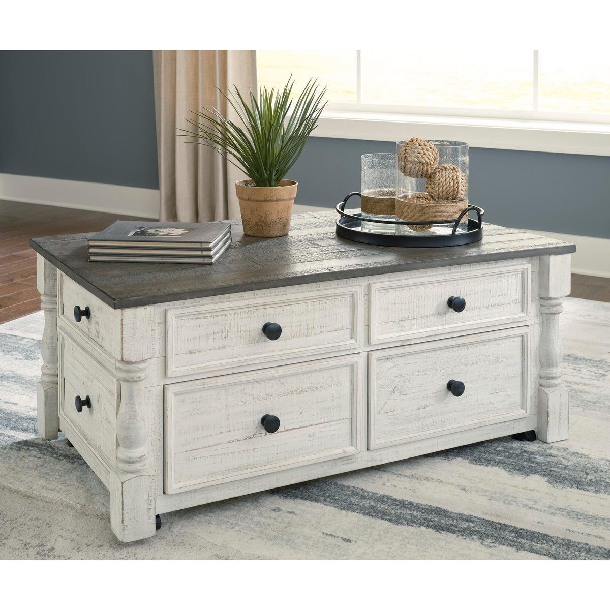Signature Design by Ashley Havalance T994T1 Lift Top Coffee Table and 2 End Tables IMAGE 2