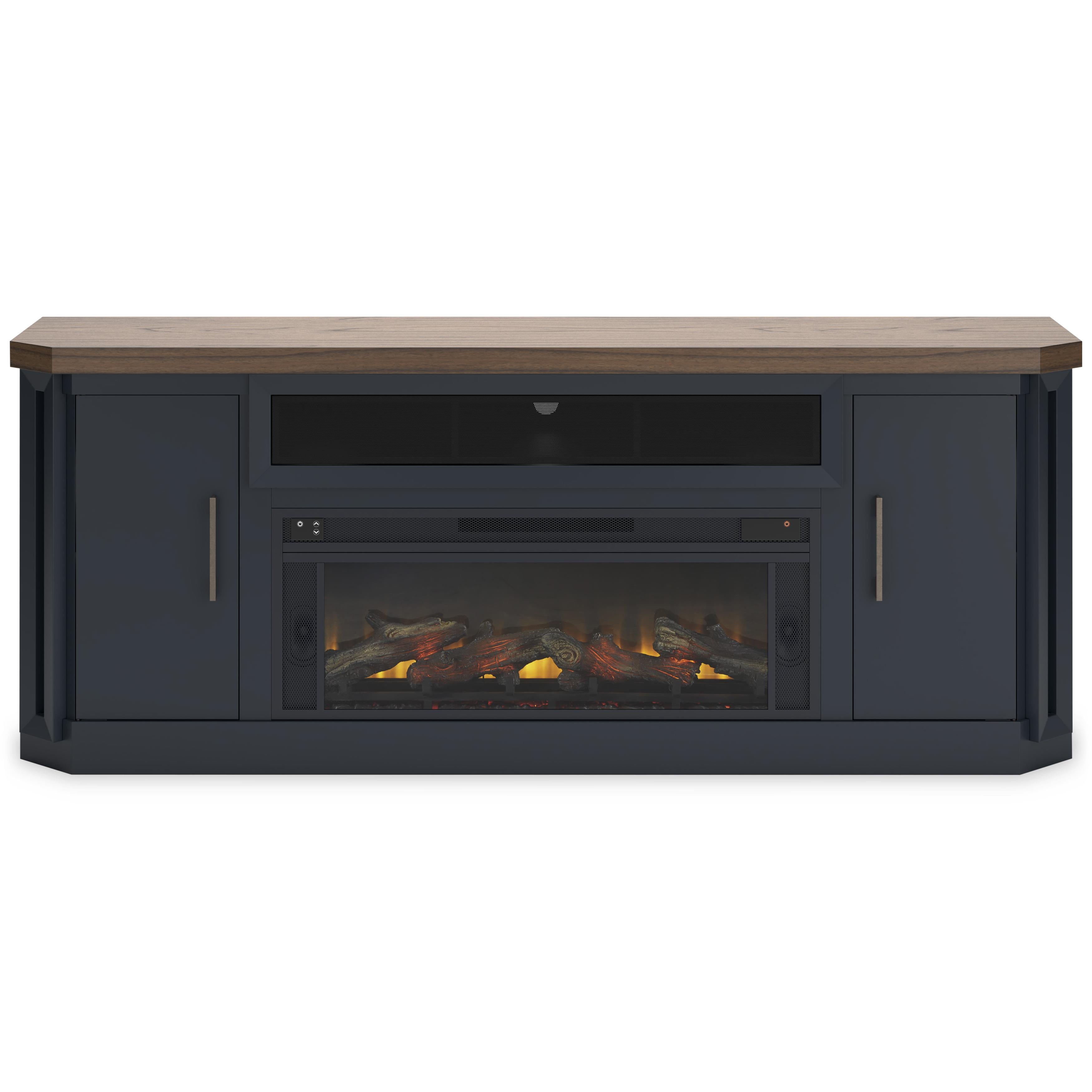 Signature Design by Ashley Landocken W402W1 83" TV Stand with Electric Fireplace IMAGE 2