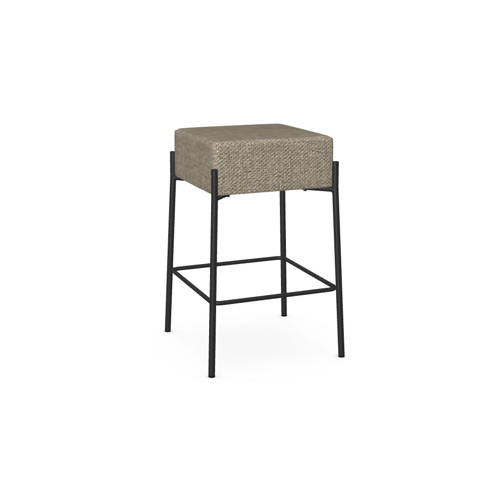 Amisco Otis 40347-26 Counter Height Non Swivel Stool - Black Coral/Sherlock IMAGE 1