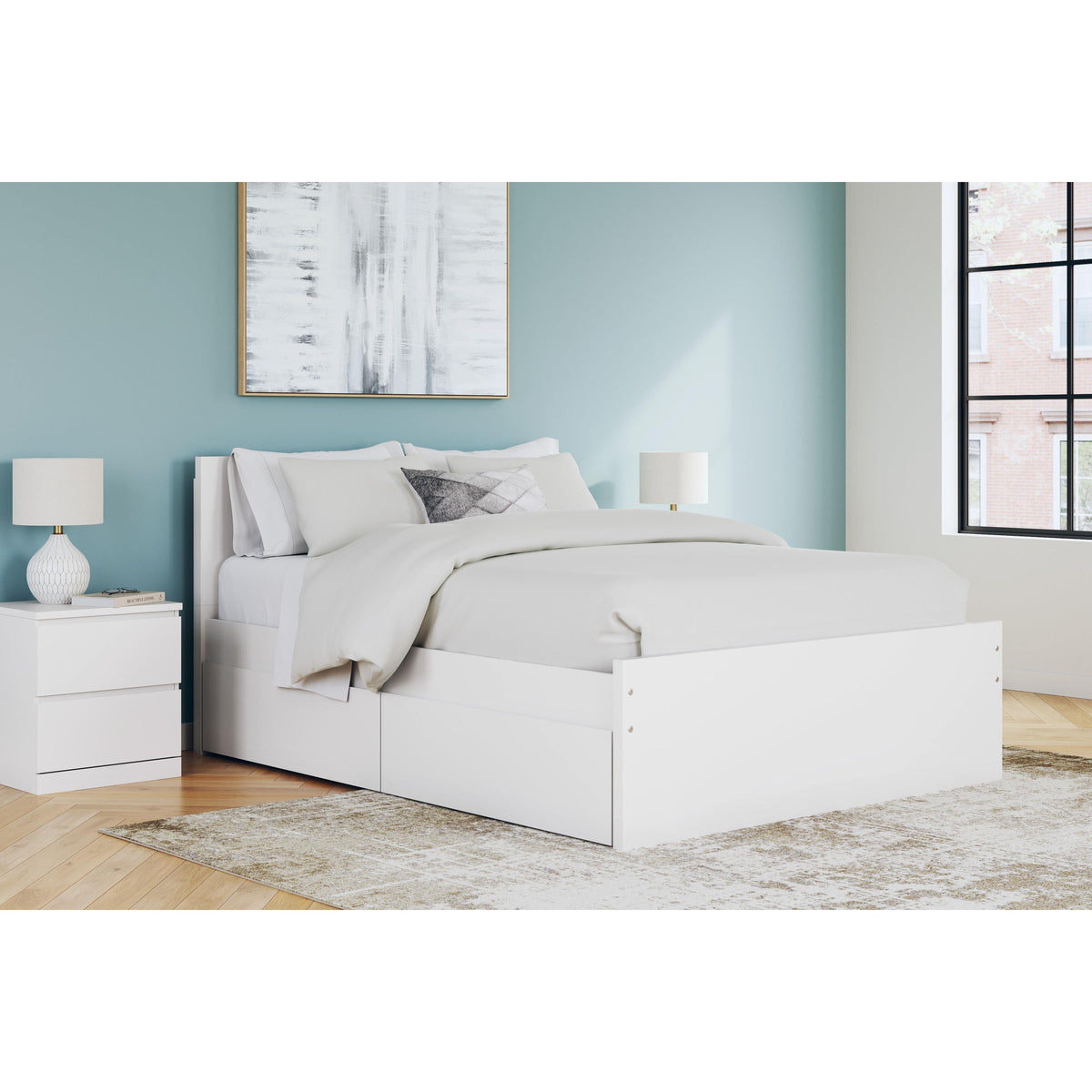 Signature Design by Ashley Onita EB9630B16 Queen Panel Platform Bed with 2 Side Storage IMAGE 7