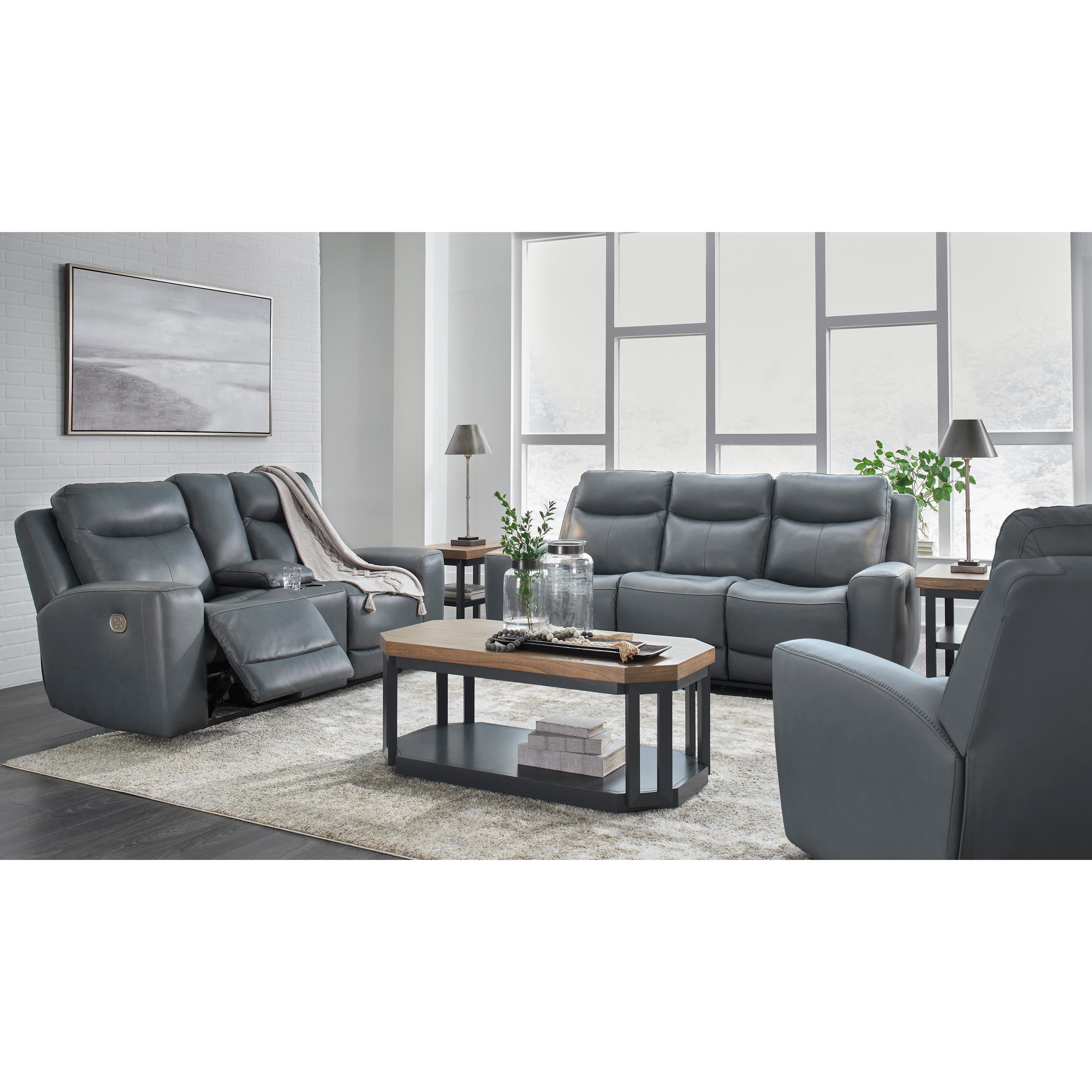 Signature Design by Ashley Mindanao U5950418C Power Reclining Loveseat with Console and Adjustable Headrest IMAGE 16