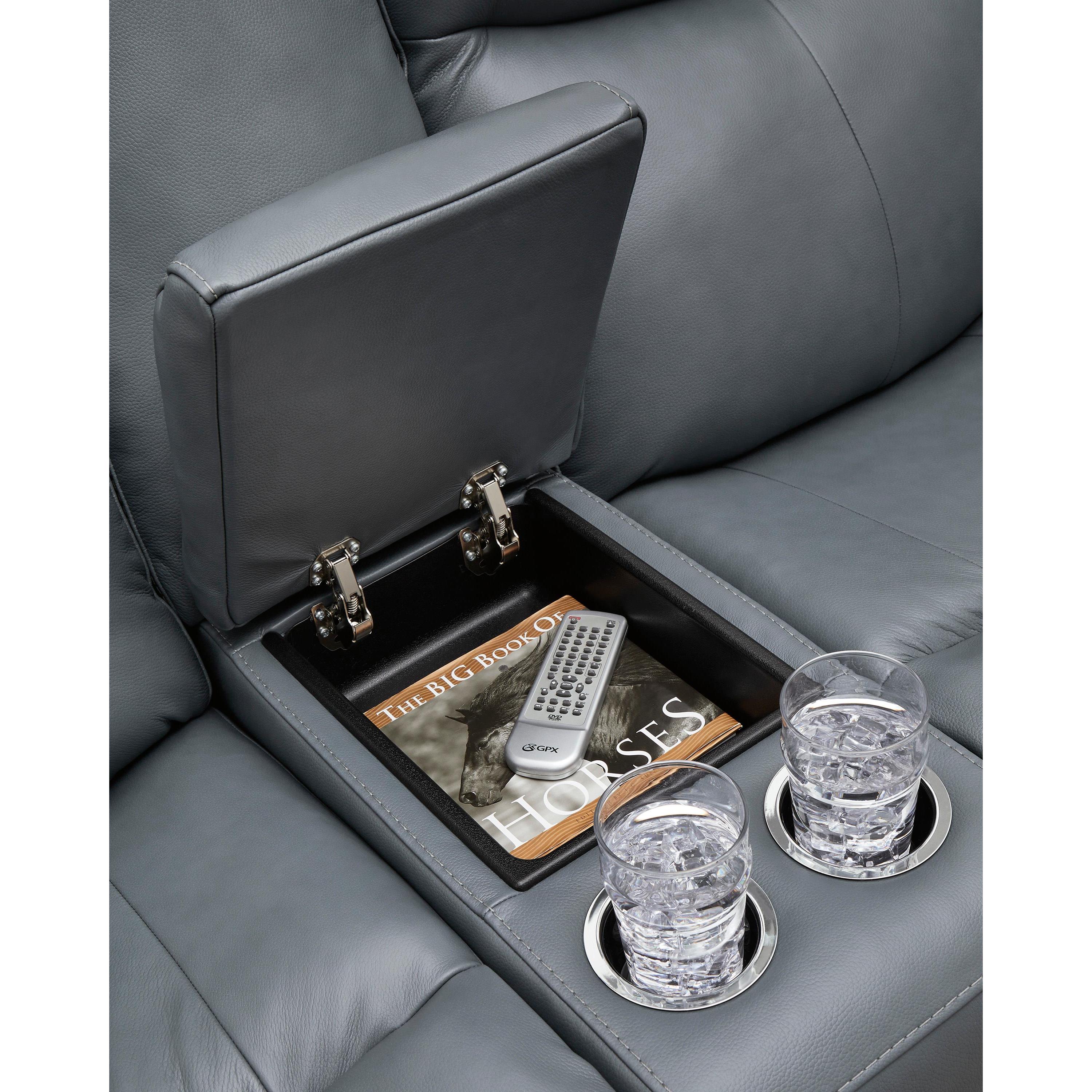 Signature Design by Ashley Mindanao U5950418C Power Reclining Loveseat with Console and Adjustable Headrest IMAGE 8