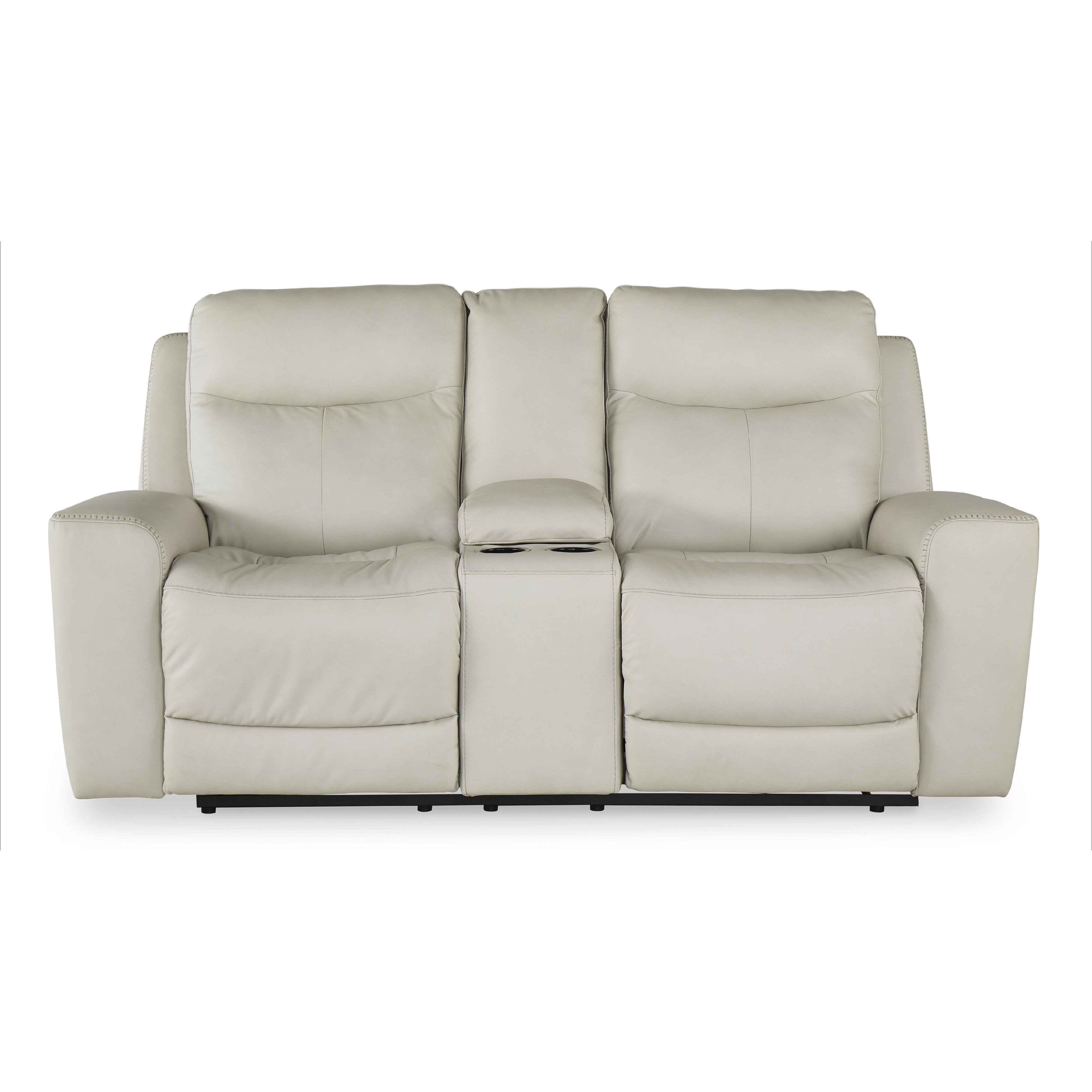 Signature Design by Ashley Mindanao U5950518C Power Reclining Loveseat with Console and Adjustable Headrest IMAGE 3