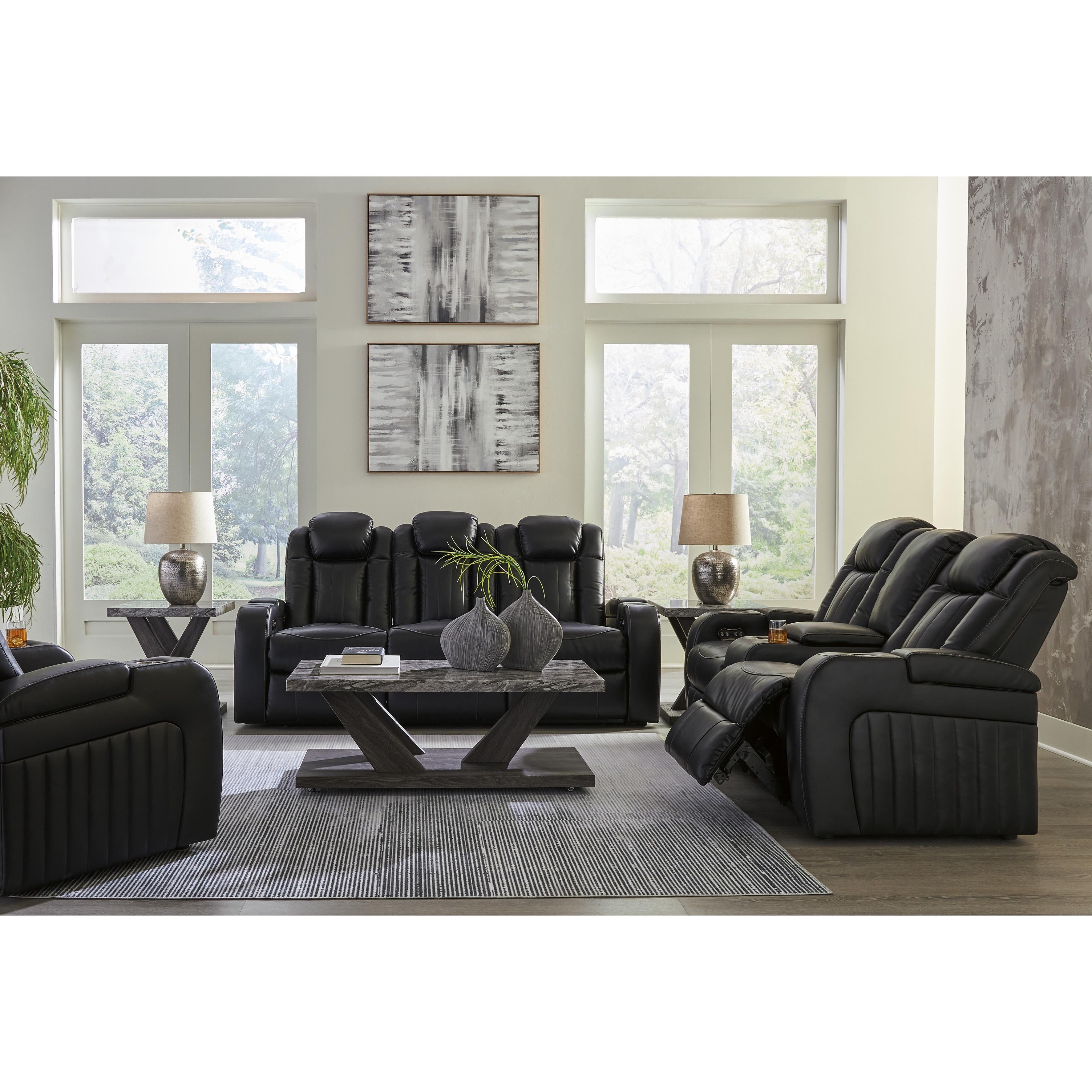 Signature Design by Ashley Caveman Den 9070318 Power Reclining Loveseat with Console and Adjustable Headrest IMAGE 17