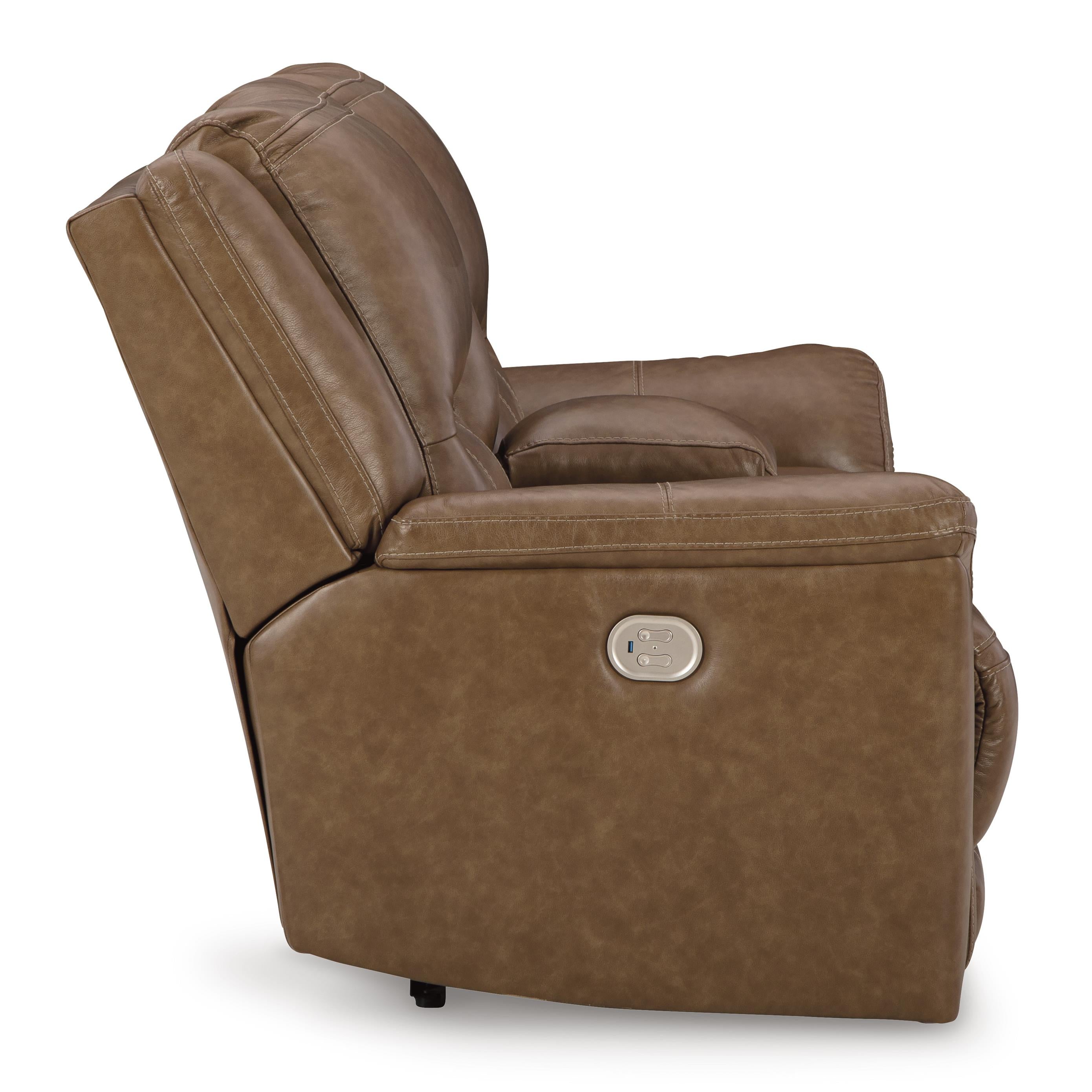 Signature Design by Ashley Trasimeno U8281518 Power Reclining Loveseat with Console and Adjustable Headrest IMAGE 4