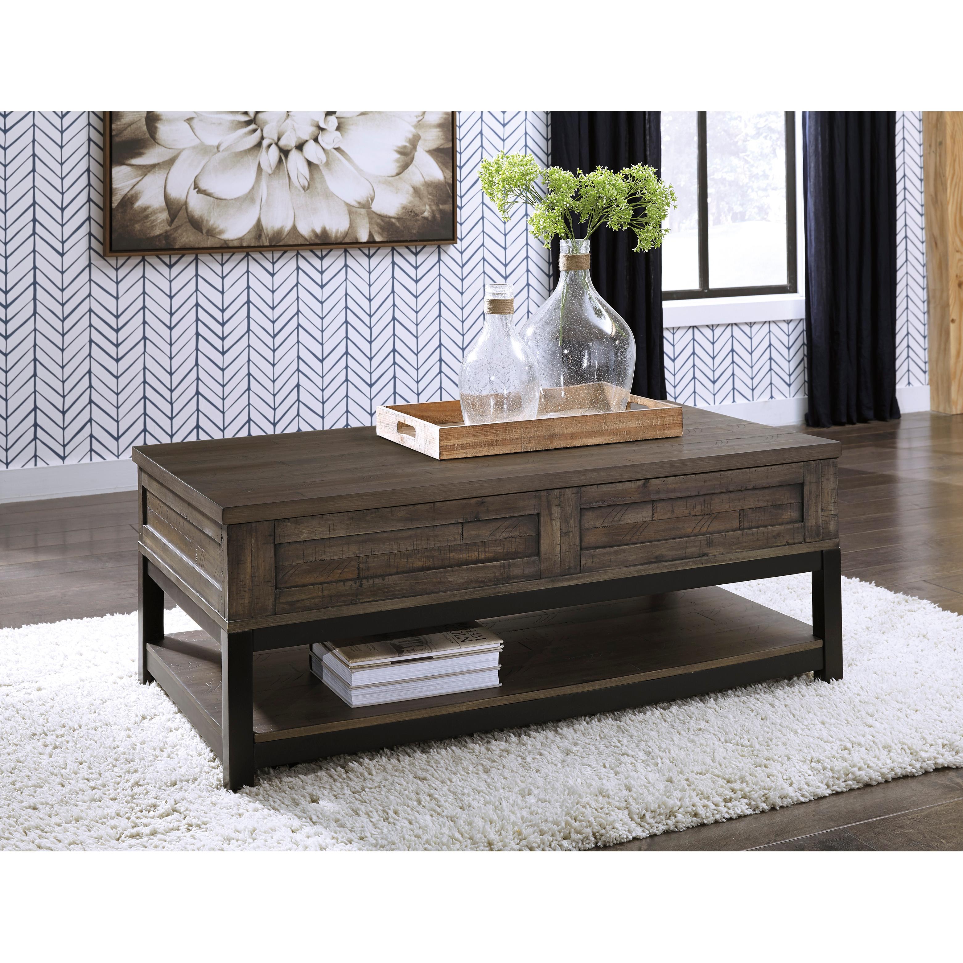 Signature Design by Ashley Johurst T444T1 Lift-top Coffee Table and 2 End Tables IMAGE 2