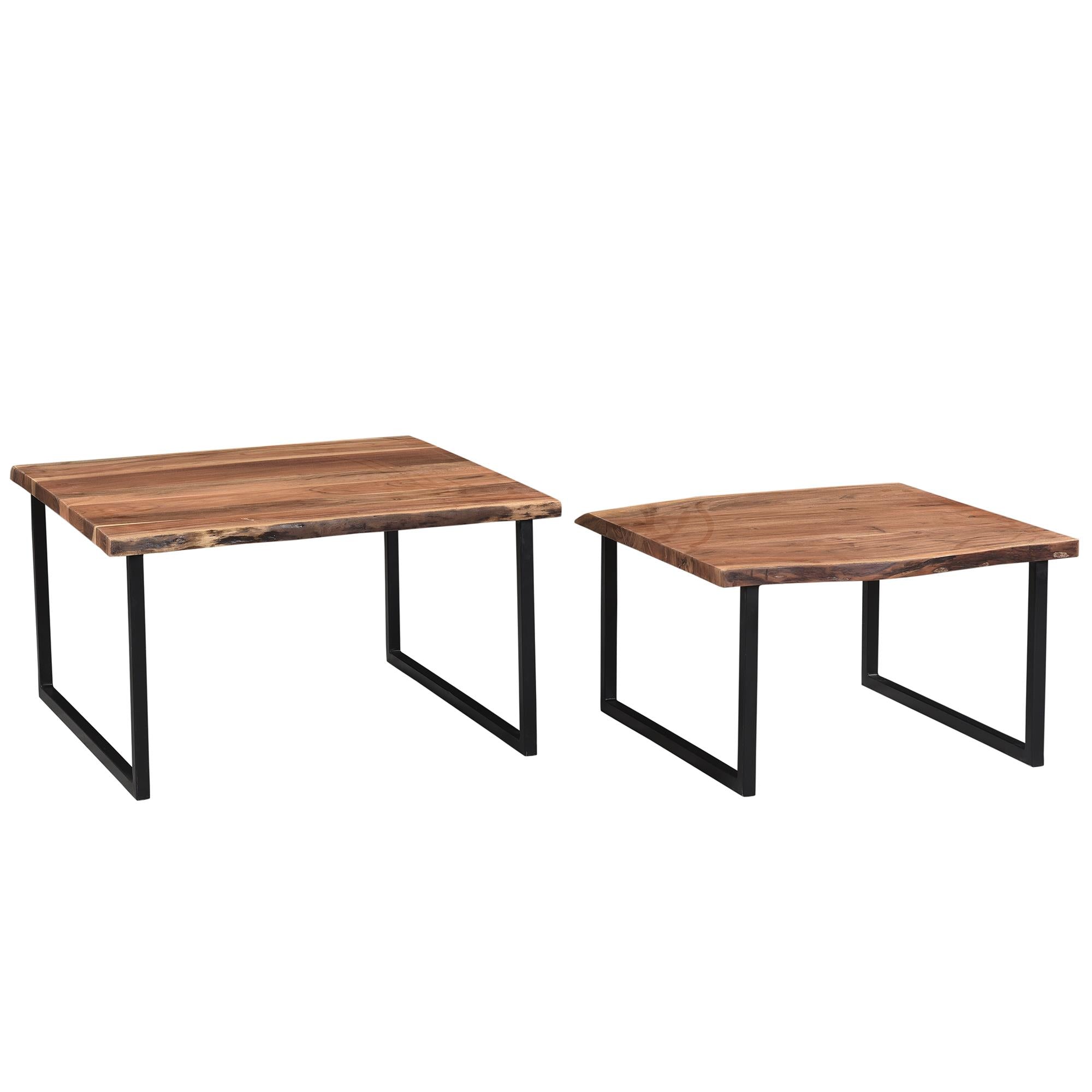 !nspire Jivin 303-676NAT 2 pc Coffee Table Set - Natural and Black IMAGE 7
