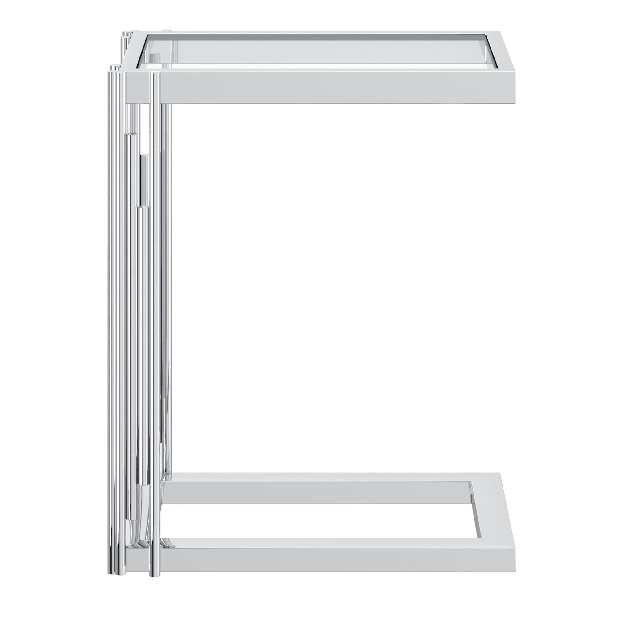 !nspire Estrel 501-630CH_S Small Accent Table - Silver IMAGE 4
