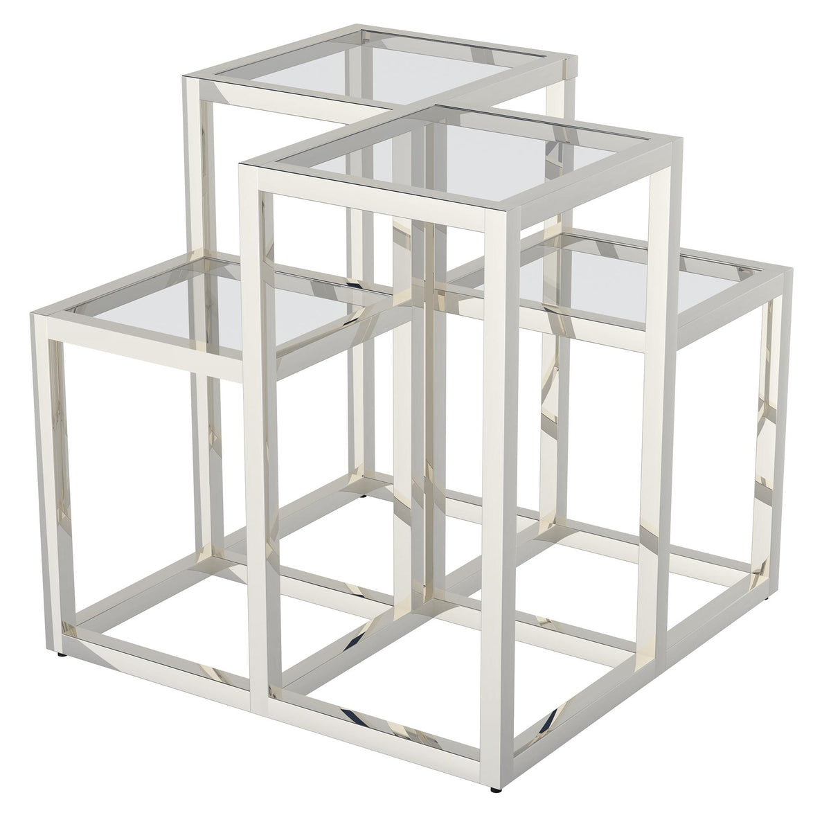 !nspire Casini 501-632CH Accent Table - Silver IMAGE 1